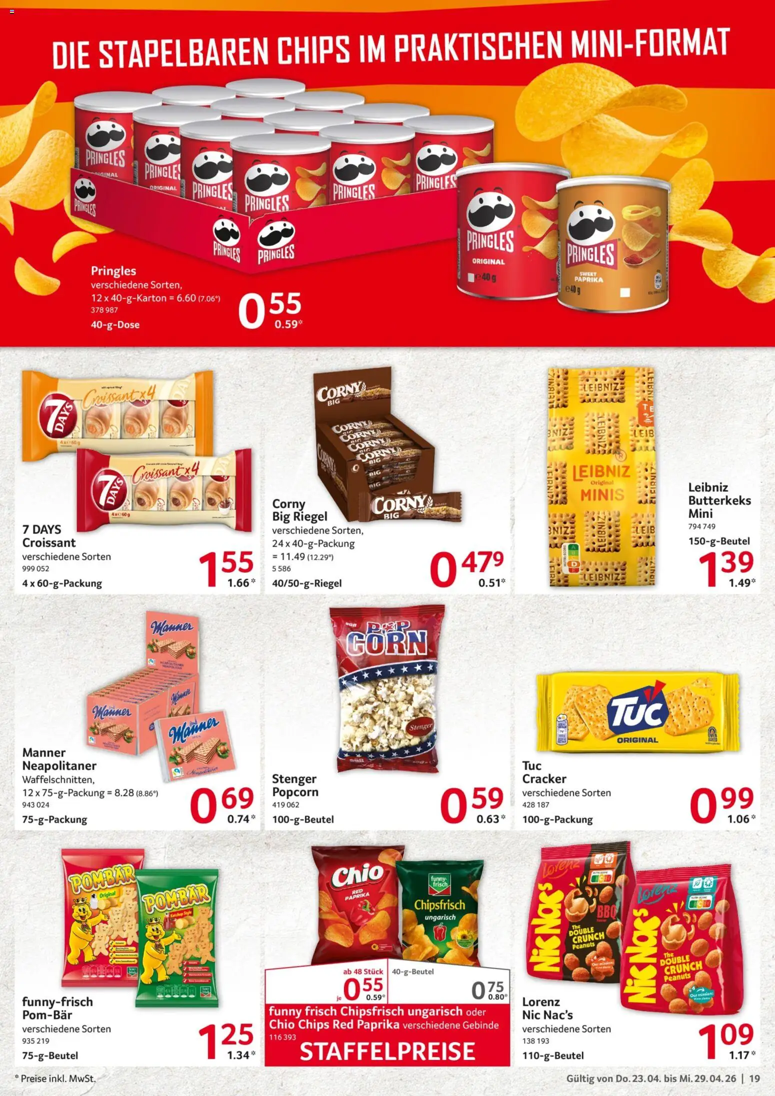 Selgros Prospekt 	 – gültig ab 23.04.2026 | Seite: 19 | Produkte: Funny frisch, Croissant, Pringles, Ketchup