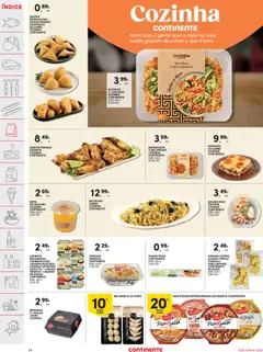 Pré-visualização PASTÉIS, DE BACALHAU/, COXAS FRANGO/, CHAMUÇAS, DE CARNE, COZINHA, CONTINENTE, Selection of pastries. válido de 17.02.2026 | Página: 24