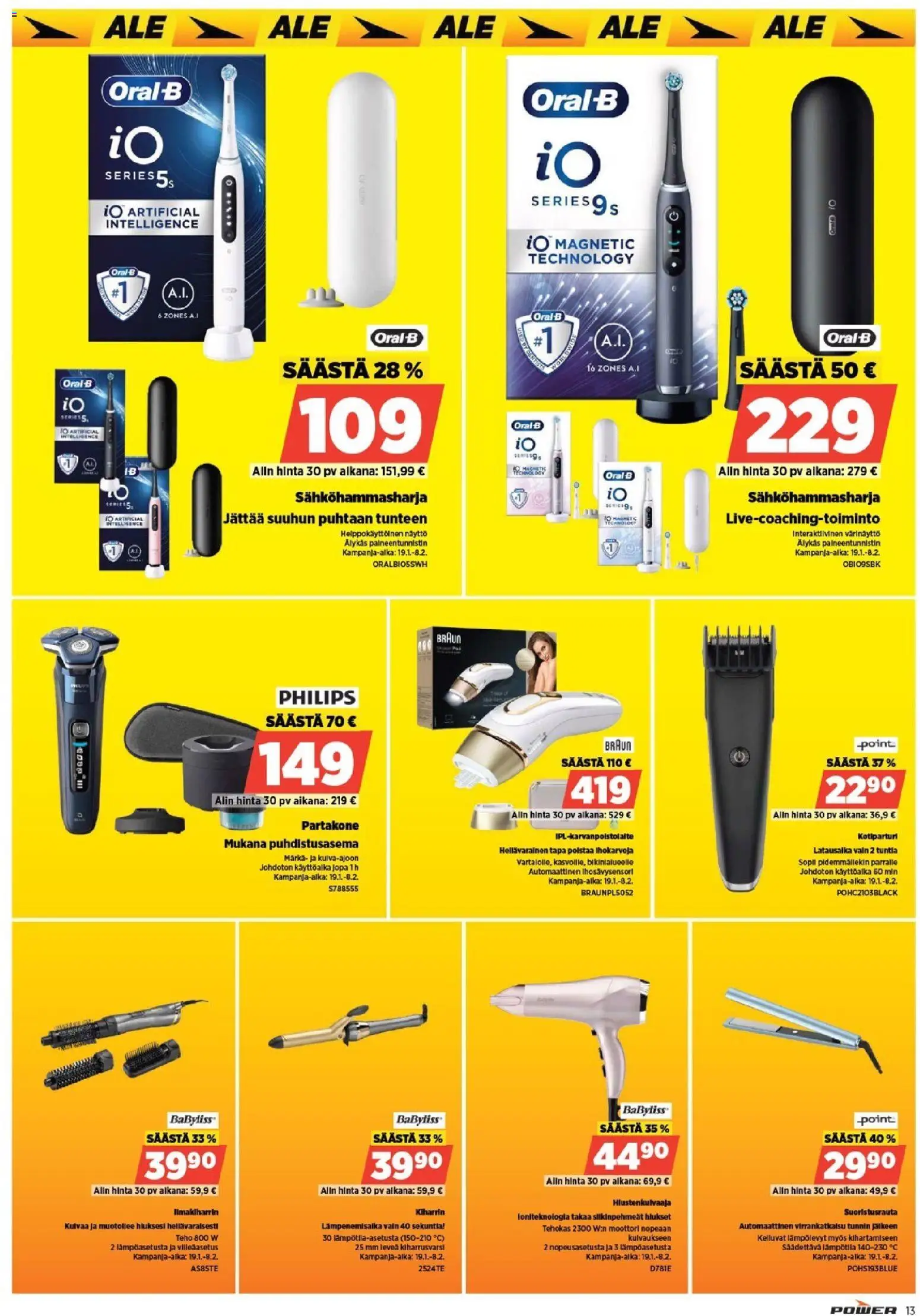 Power tarjoukset – voimassa 26.01.2026 alkaen | Sivu: 16 | Tuotteet: Kiharrin, Partakone, Kotiparturi, Näyttö