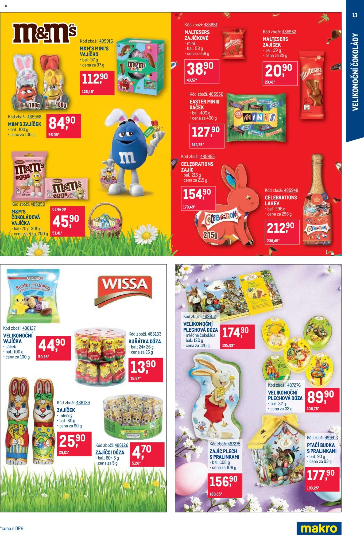 Makro leták - Velikonoční čokolády od 25.02.2026 | Strana: 11 | Produkty: Ptačí budka, Plech, Láhev, Sáček