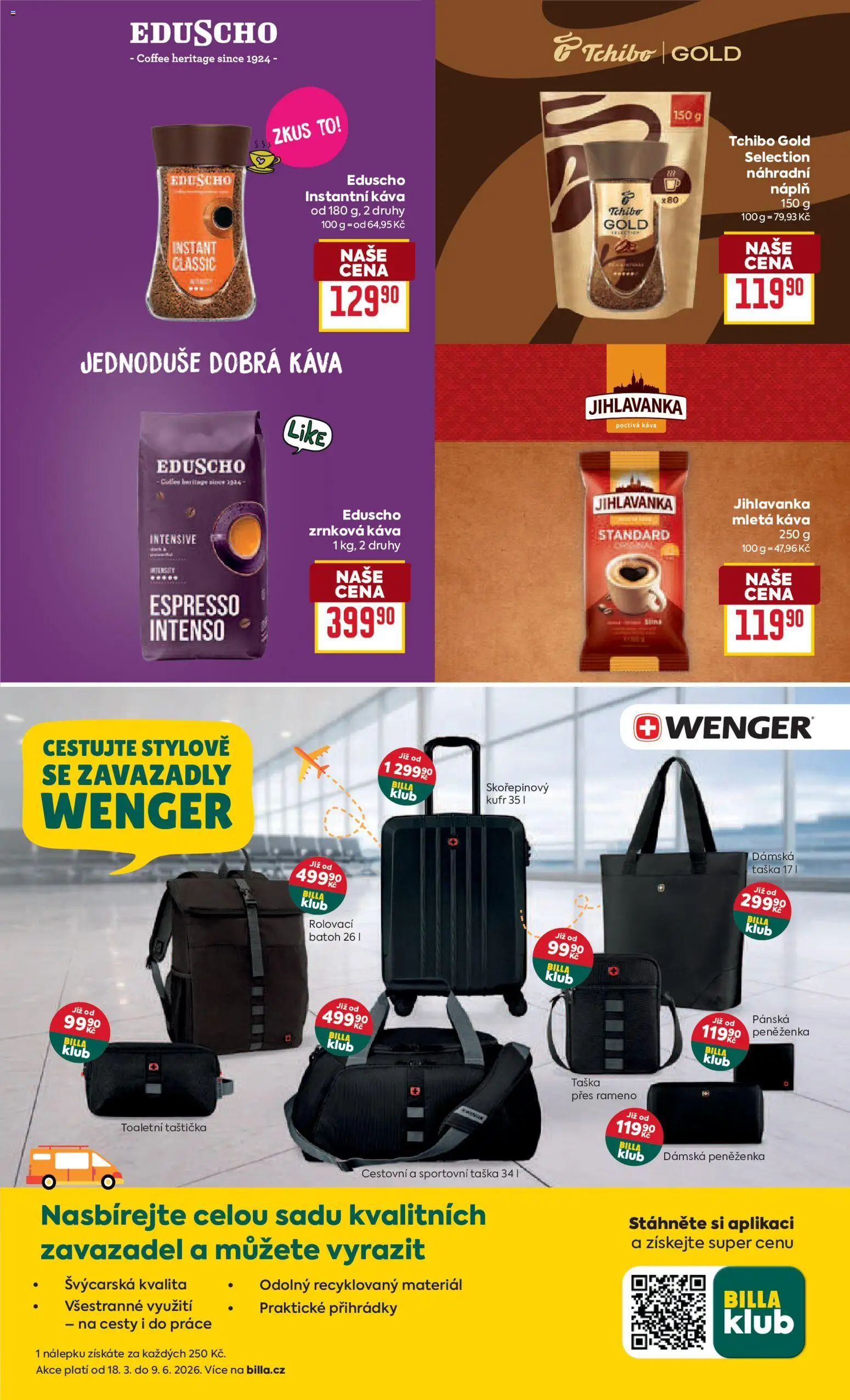 Billa leták - Grilování  od 29.04.2026 | Strana: 29 | Produkty: Káva, Instantní káva, Jihlavanka, Wenger