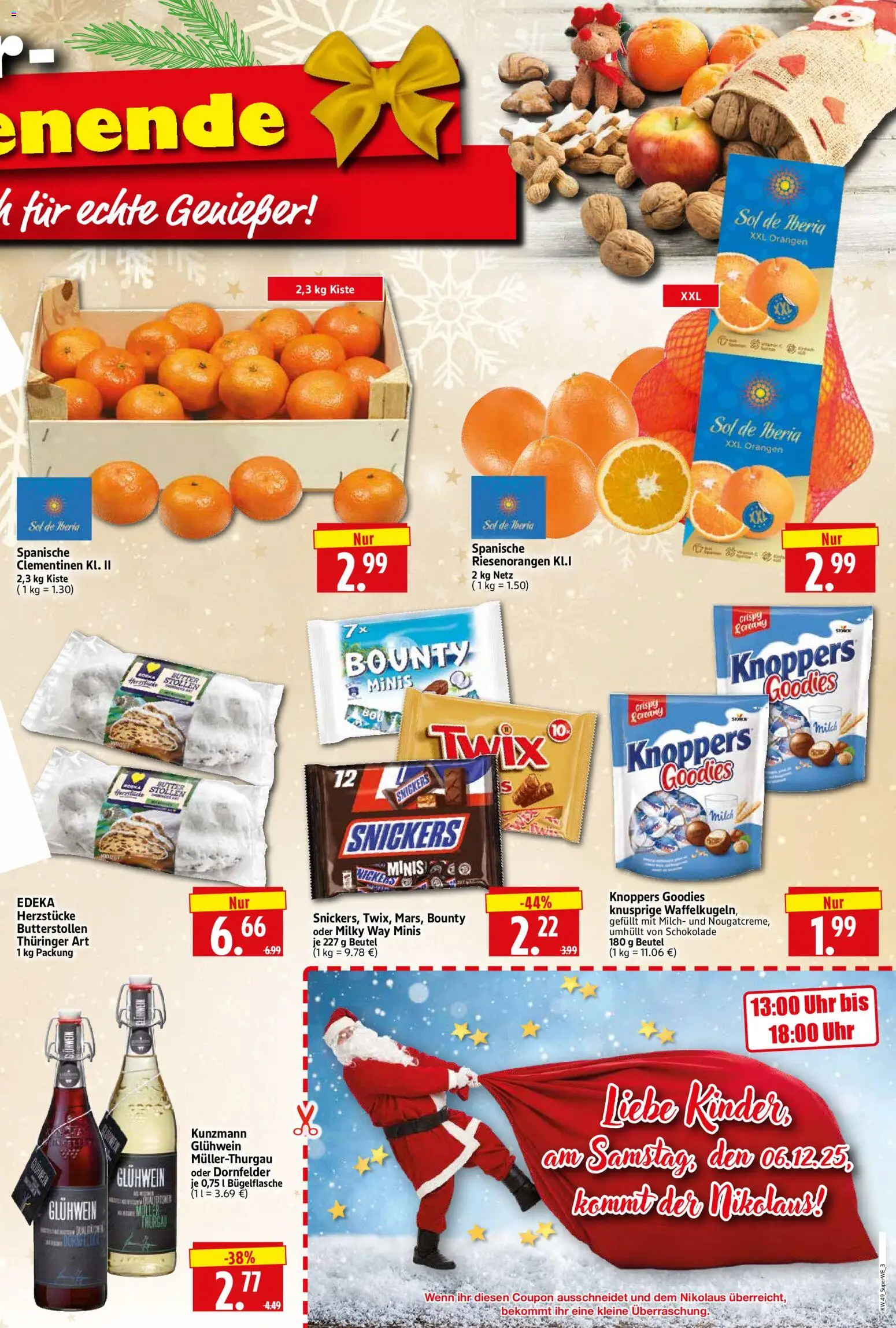 HERKULES Sonderbeilage – gültig ab 04.12.2025 | Seite: 3 | Produkte: Milch, Butter, Snickers, Knoppers