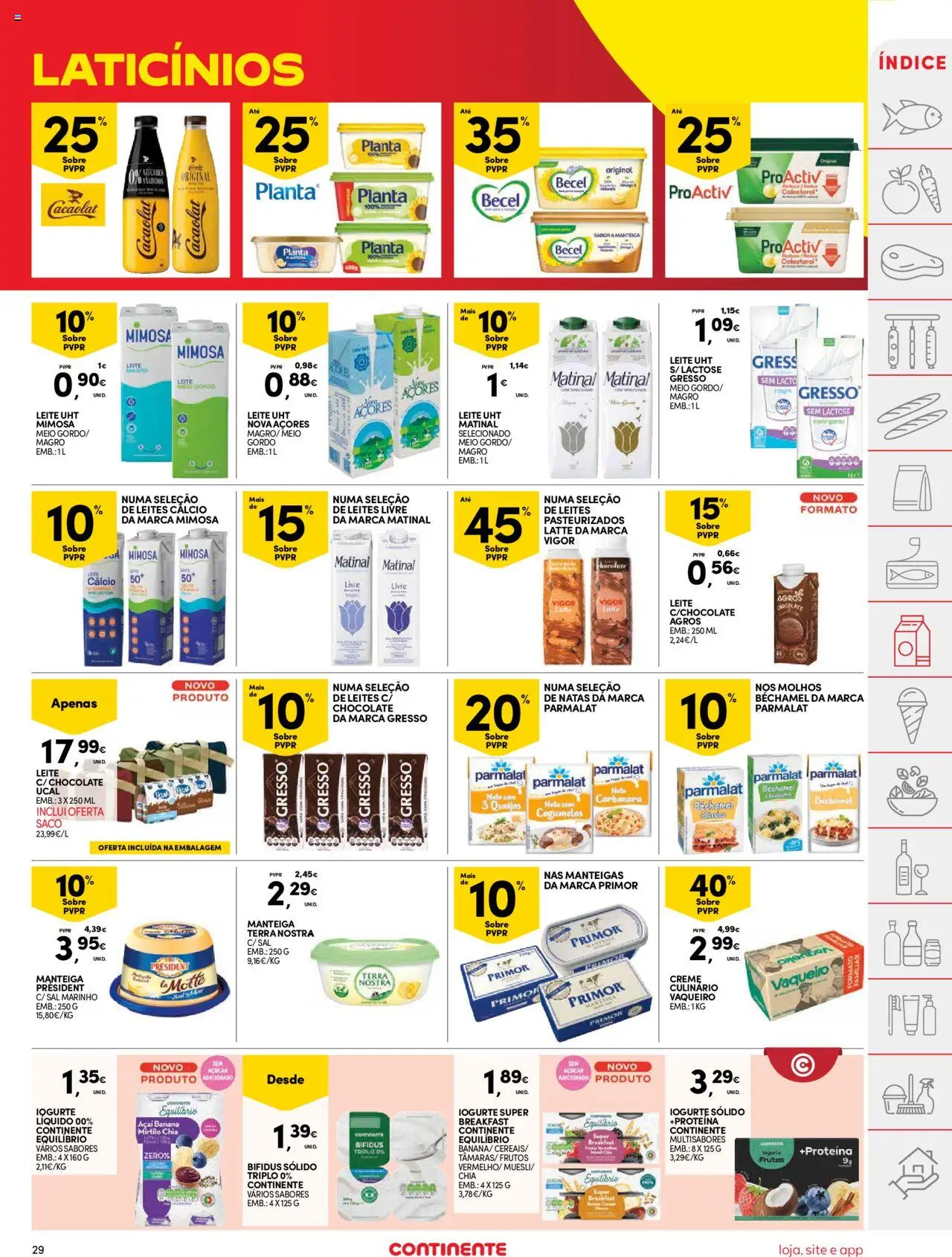 Continente folheto │ válido de 05.08.2025 | Página: 29 | Produtos: Banana, Iogurte, Natas, Bebida