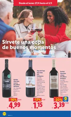Vista previa Hachón Vino tinto reserva D.O. Ribera del Duero, Uva: Tempranillo. En boca se presenta seco. 75 cl válido desde el 27.04.2026 | Página: 22 | Productos: Chocolate, Vino