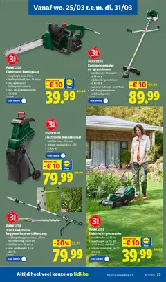 Lidl Folder week 13 - Voorbeeld van een folder van Lidl, geldig van 23.03.2026 | Pagina: 23 | Producten: Sandwich, Sac de transport, Grasmaaier, Trimmer