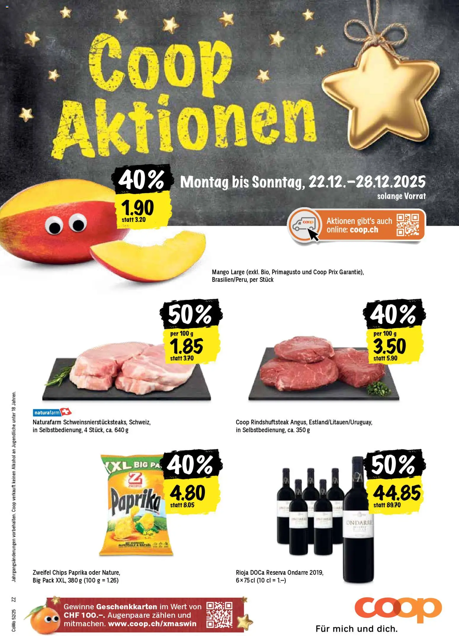 Coop Aktionen – gültig ab 22.12.2025 | Seite: 1 | Produkte: Chips, Mango