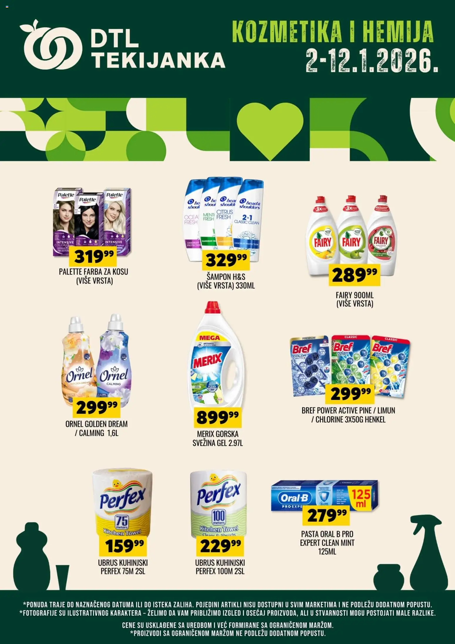 Tekijanka katalog - važi od 02.01.2026 | Strana: 1 | Proizvode: Bref, Ubrus, Šampon, Farba za kosu