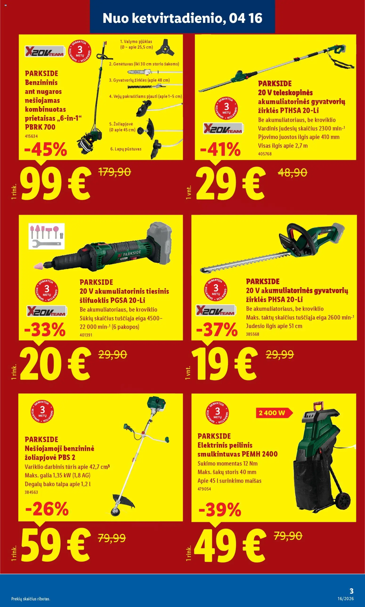 LIDL akcijos nuo 16.04.2026 | Puslapis: 3 | Prekių: Smulkintuvas
