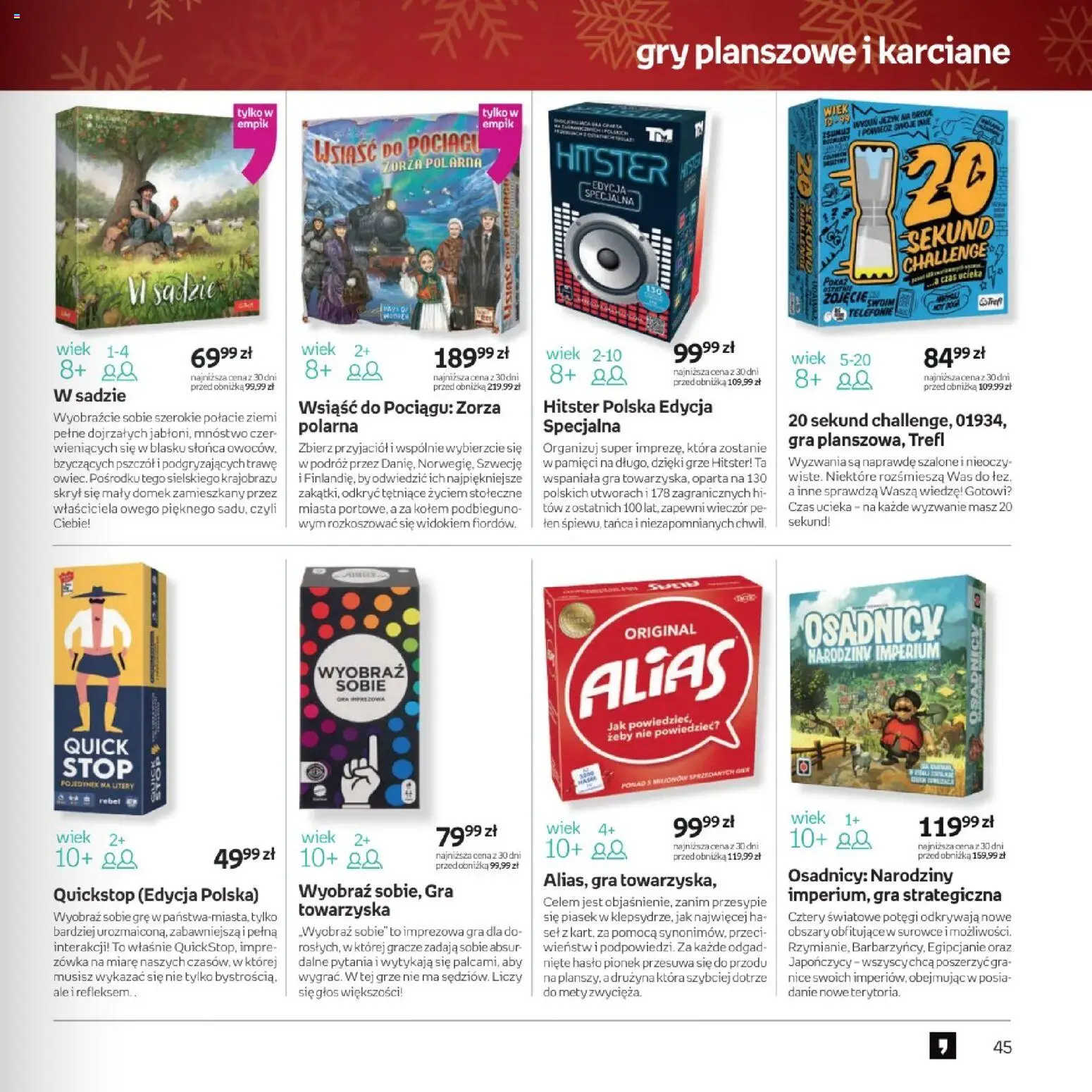 Empik promocje - Witaj w klubie znajdujących trafione prezenty dla każdego od 10.12.2025 | Strona: 45 | Produkty: Gra, Gry