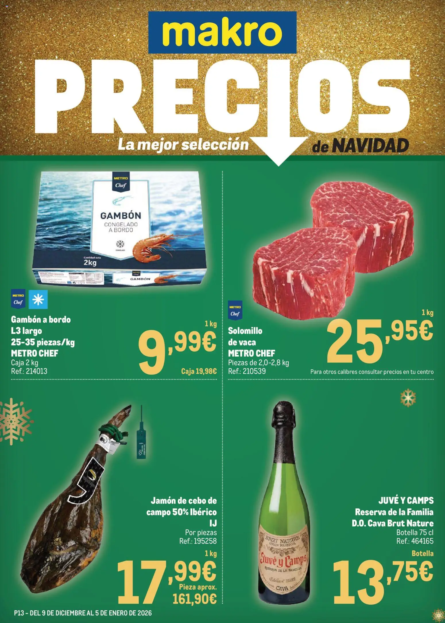Makro - Precios Especial Levante │ válido desde el 09.12.2025 | Página: 1 | Productos: Jamón, Caja