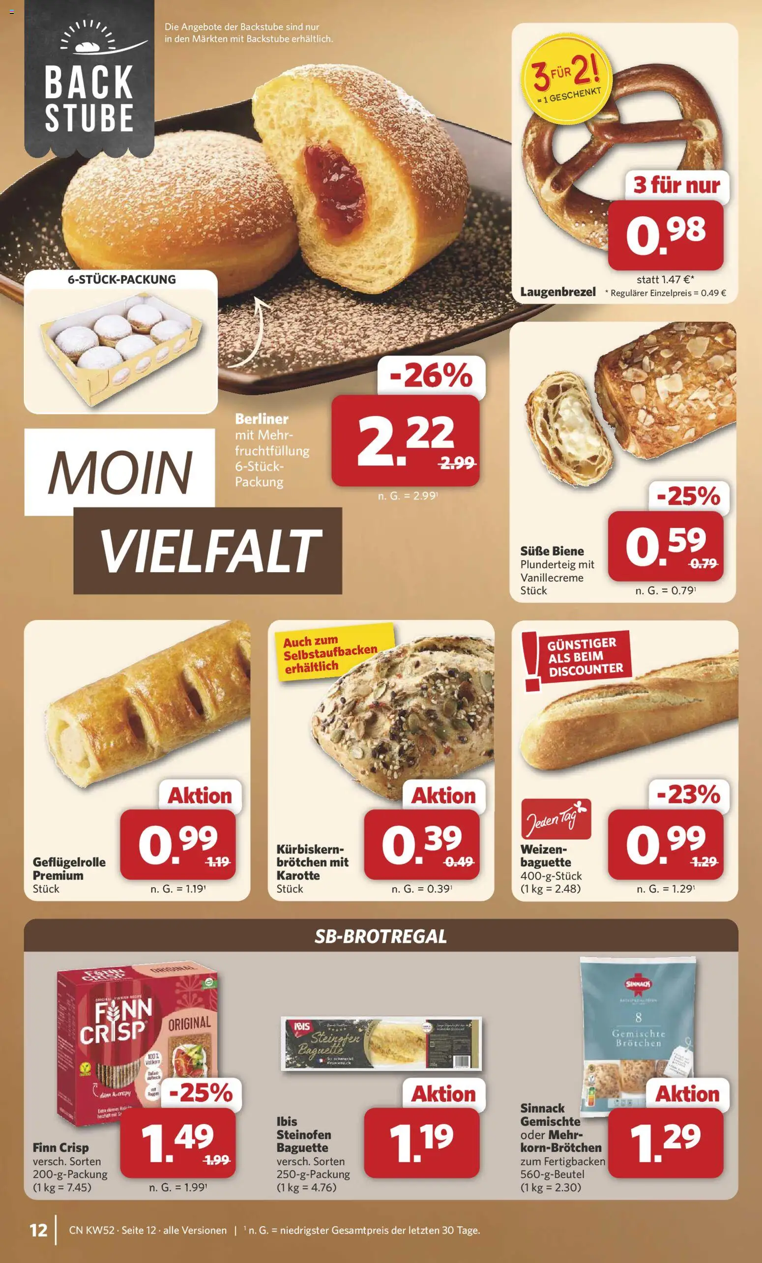 Combi Prospekt 	 – gültig ab 22.12.2025 | Seite: 12 | Produkte: Berliner, Baguette, Karotte