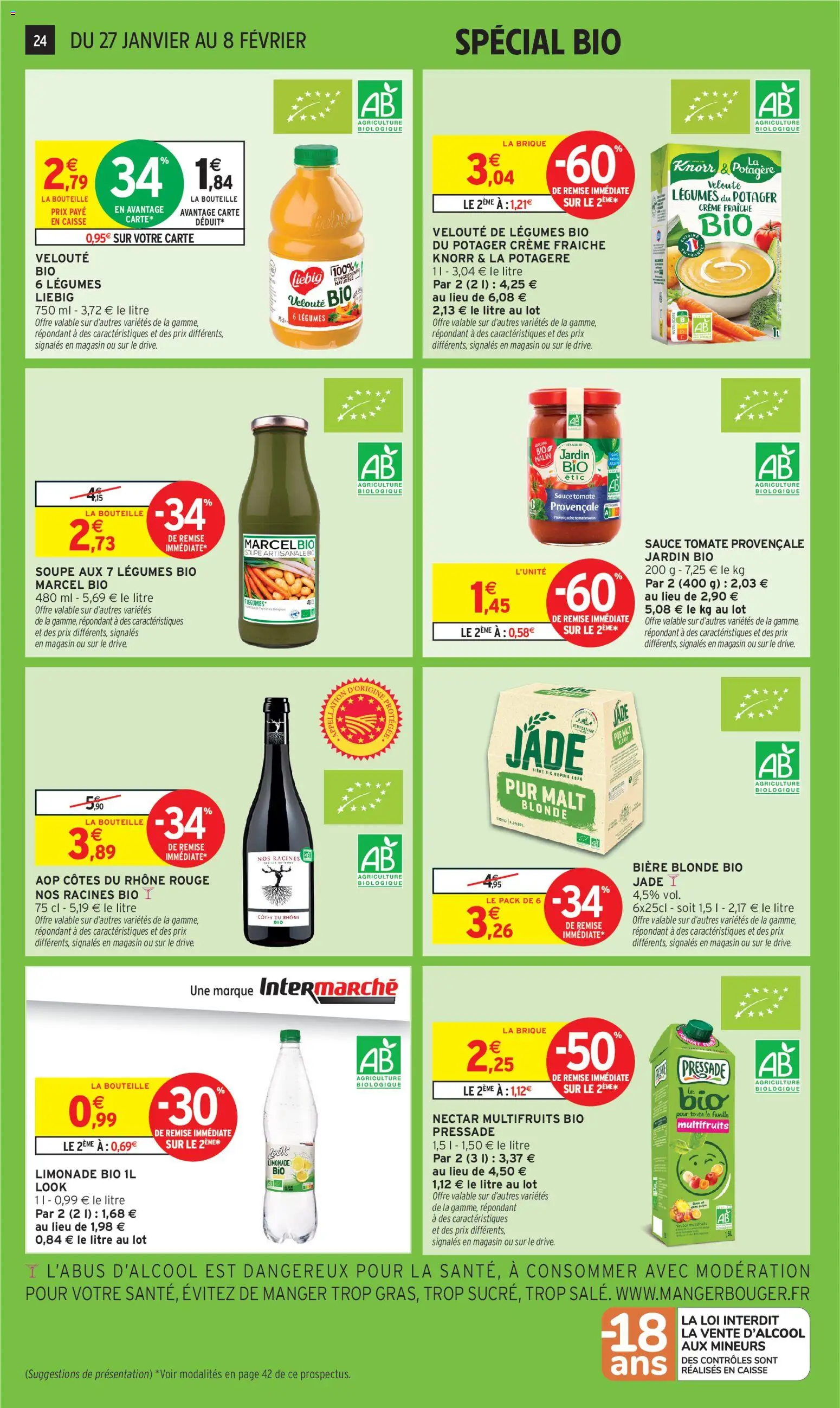 {H1} | Page: 24 | Produits: Marcel, Bière blonde, Crème fraiche, Crème