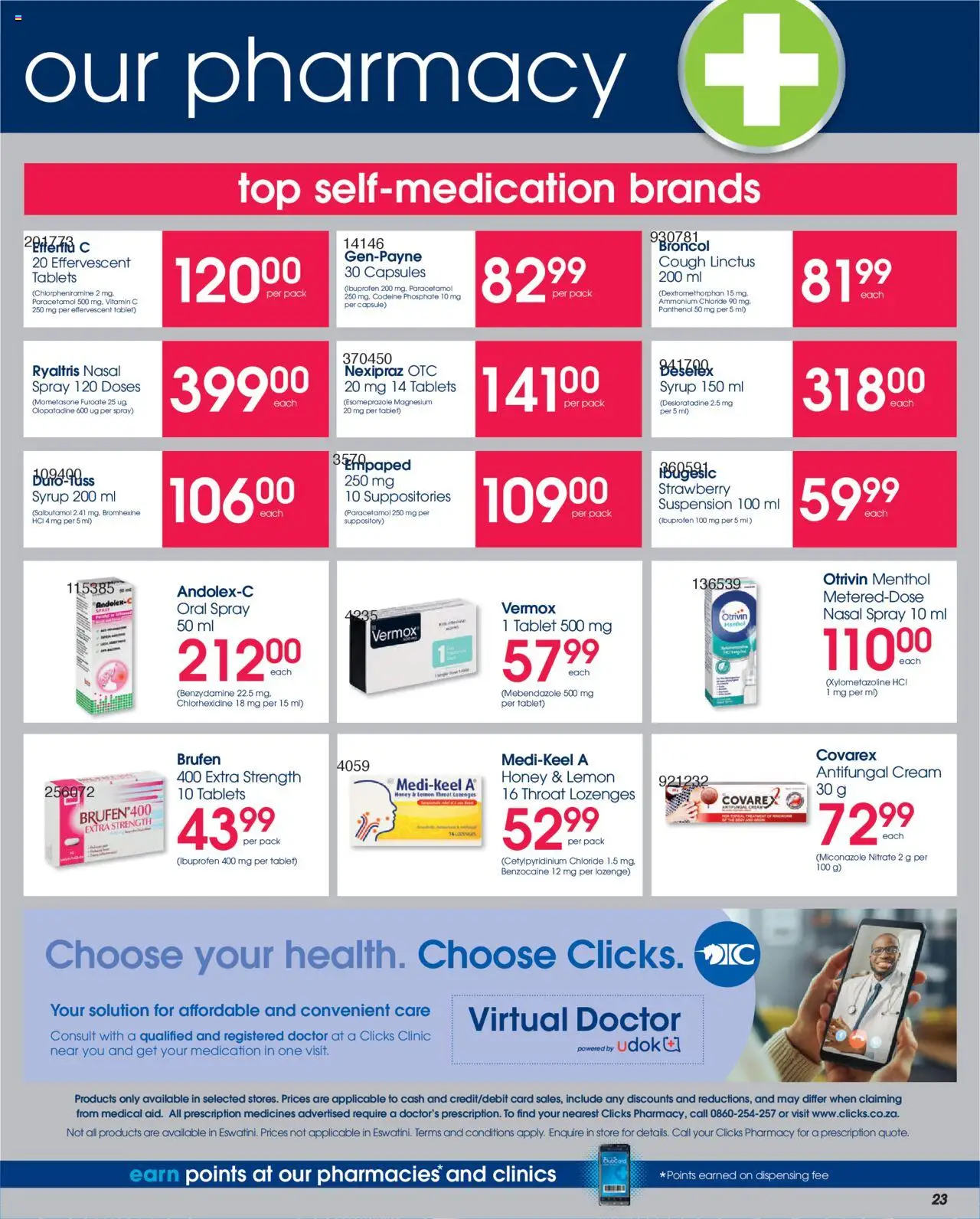 Clicks Specials │ valid from 07.08.2025 | Page: 19 | Products: Lozenges, Cream, Syrup, Lemon