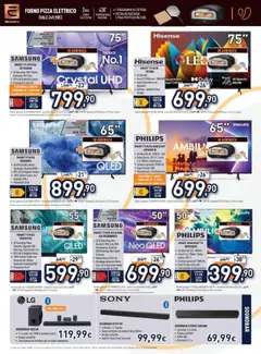 Anteprima del volantino Volantino Unieuro	 valido a partire dal 13.10.2025 | Pagina: 3 | Prodotti: Pizza, smart TV, Speaker, Forno