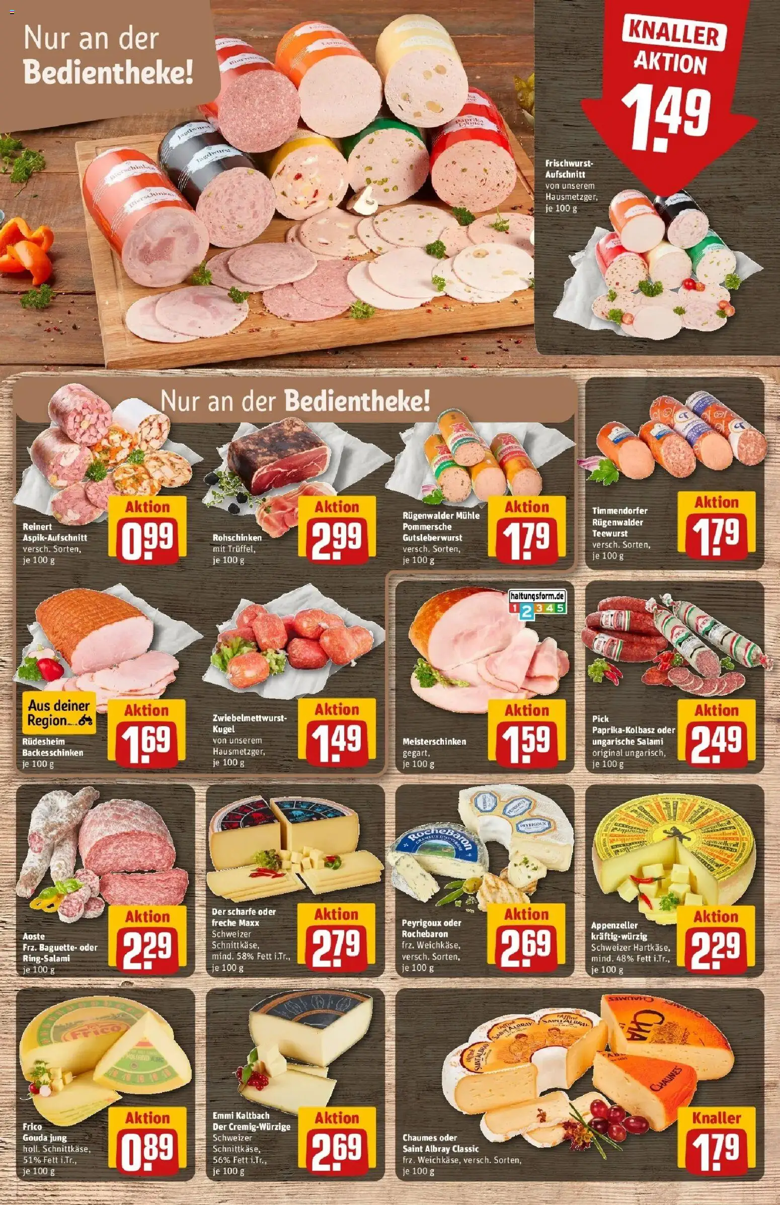 Rewe Prospekt Grevenbroich / Frimmersdorf	 – gültig ab 30.03.2026 | Seite: 11 | Produkte: Mühle, Gouda, Baguette, Salami