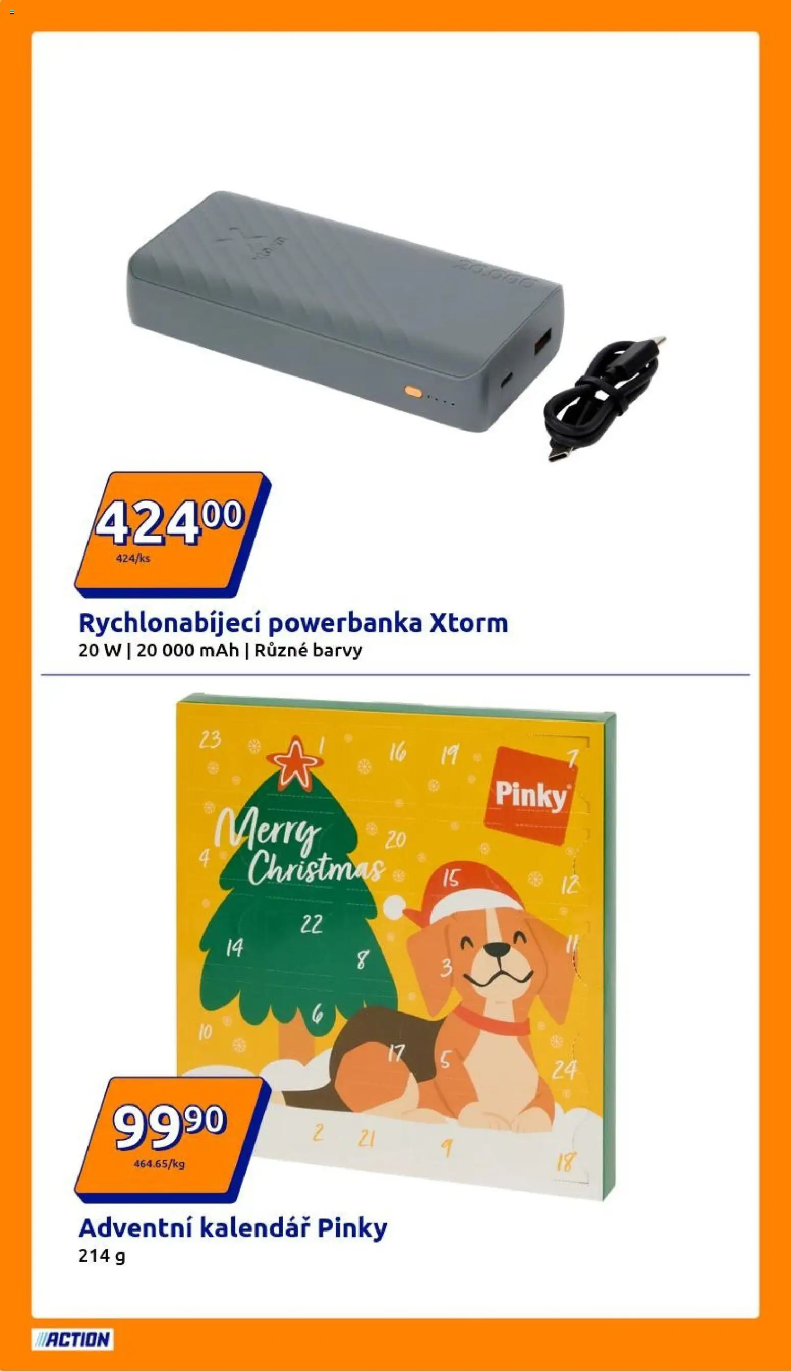 Action leták od 29.10.2025 | Strana: 12 | Produkty: Powerbanka, Adventní kalendář, Kalendář, Barvy