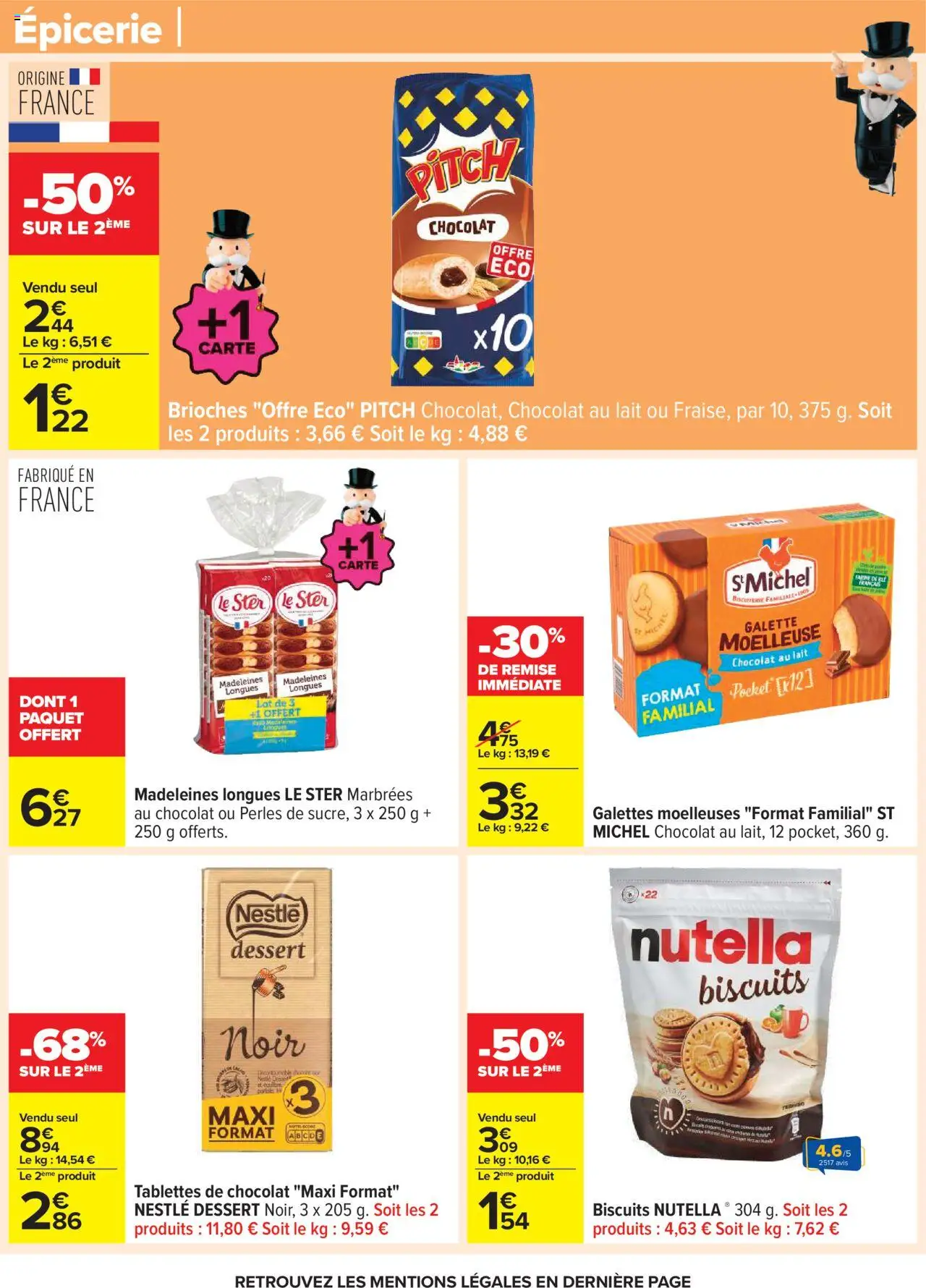  | Page: 54 | Produits: Farine, Nutella, Lait, Biscuits