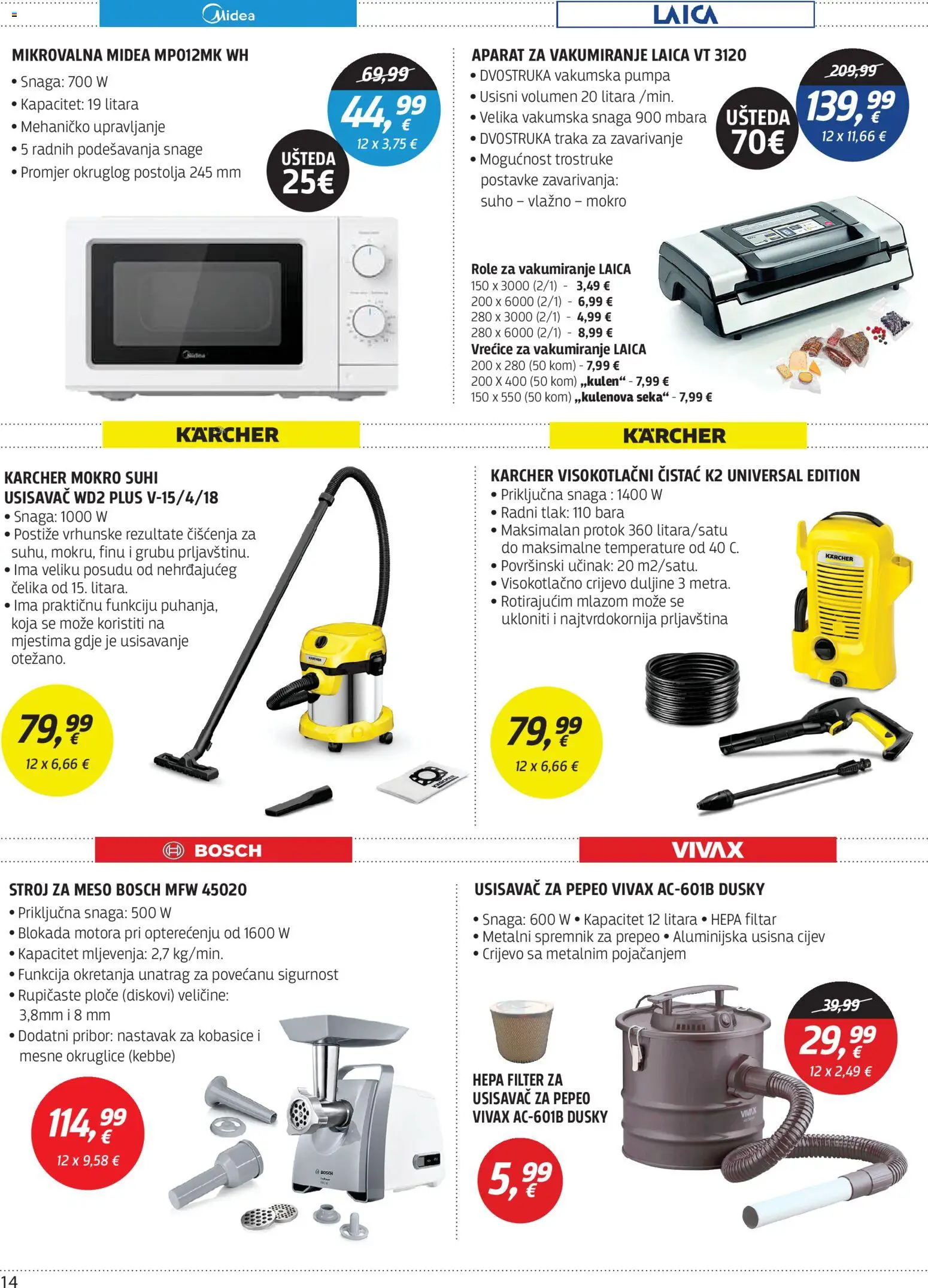 Centar Tehnike katalog | vrijedi od 13.04.2026 | Stranica: 14 | Proizvodi: Okruglice, Role, Meso, Mesne okruglice