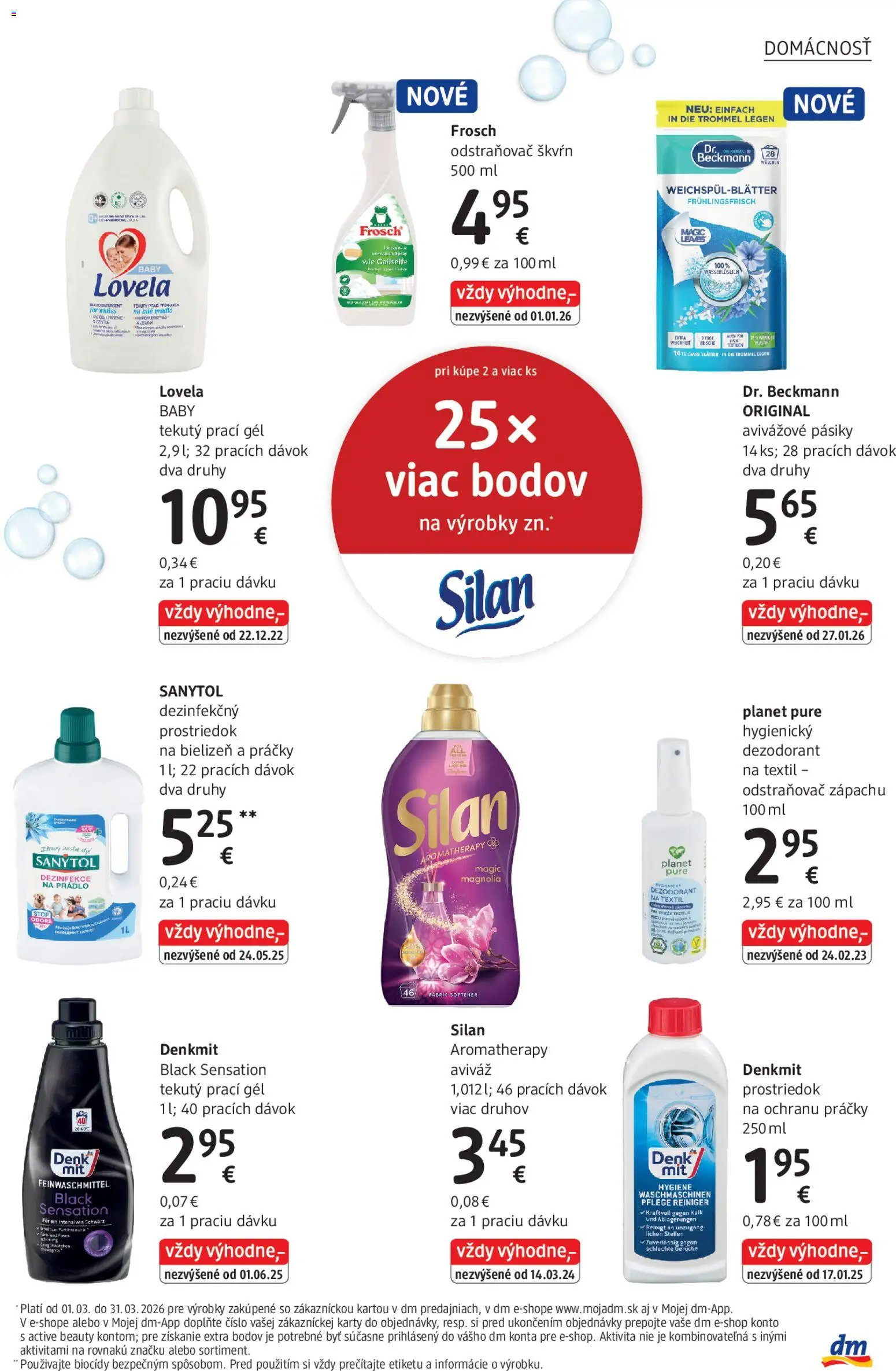 Nové dm drogerie akcie – leták je platný od 01.03.2026 | Strana: 29 | Produkty: Práčky, Dezodorant, Odstraňovač škvŕn