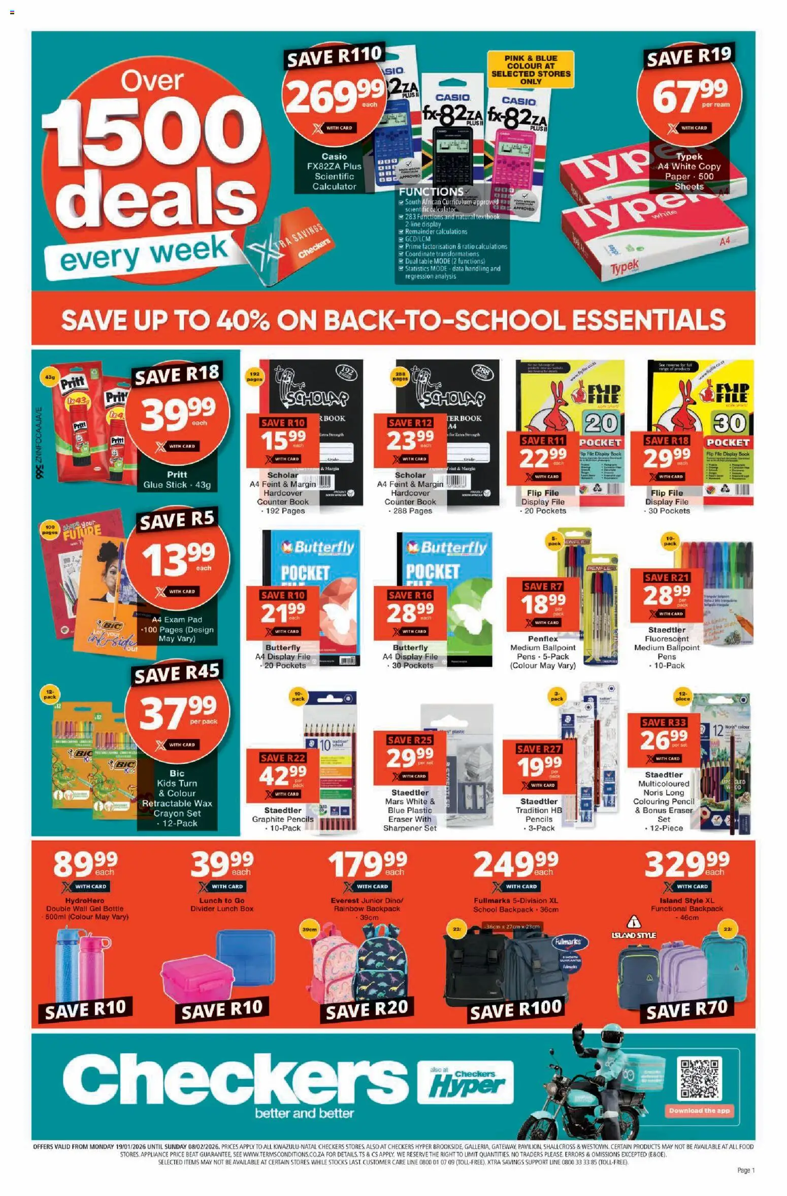 New Checkers catalogue – valid from 19.01.2026 | Page: 13 | Products: Data, Backpack, Calculator, Box