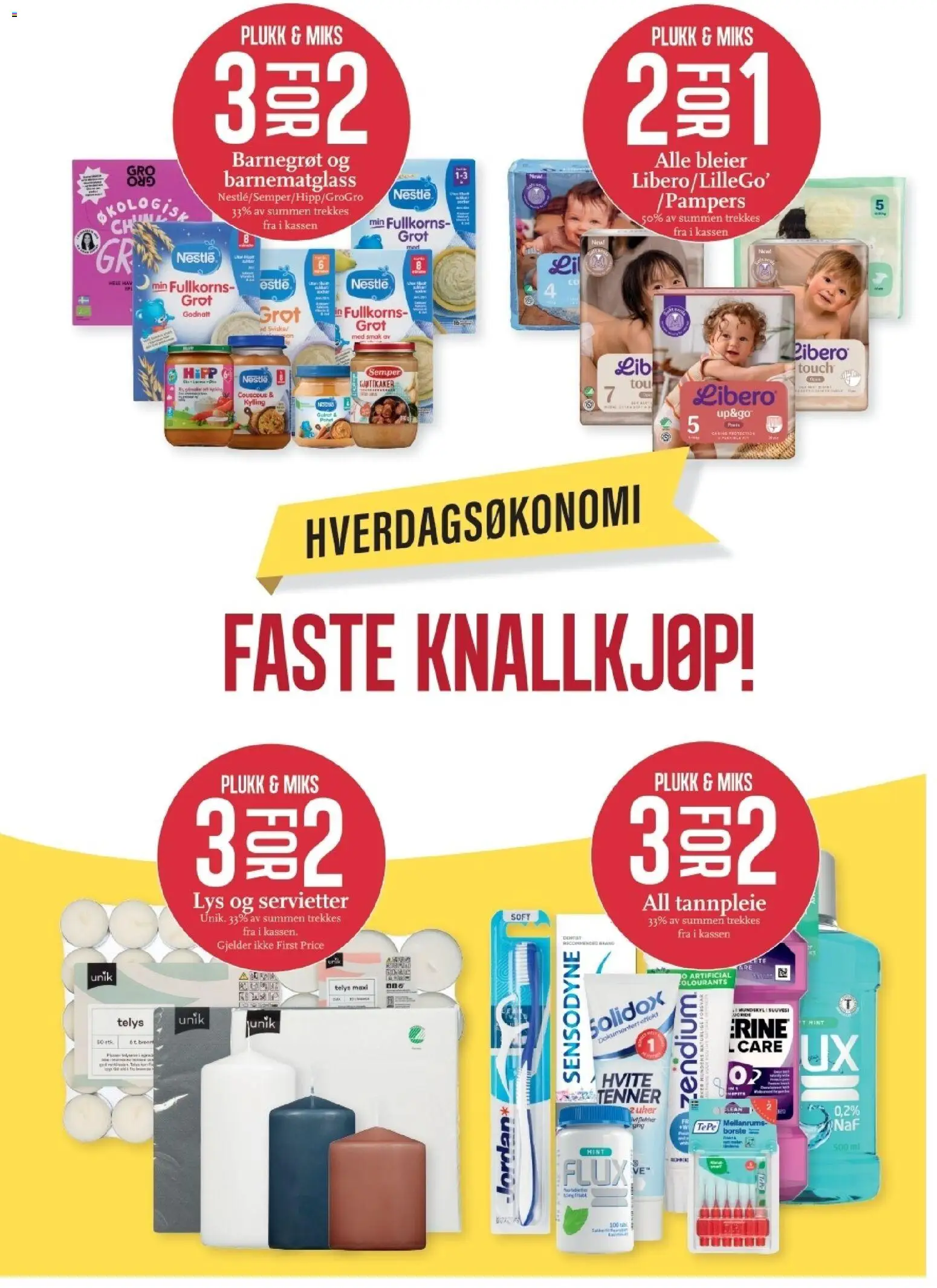 {H1} | Side: 7 | Produkter: Kylling, Kjøttkaker, Servietter, Mouth wash