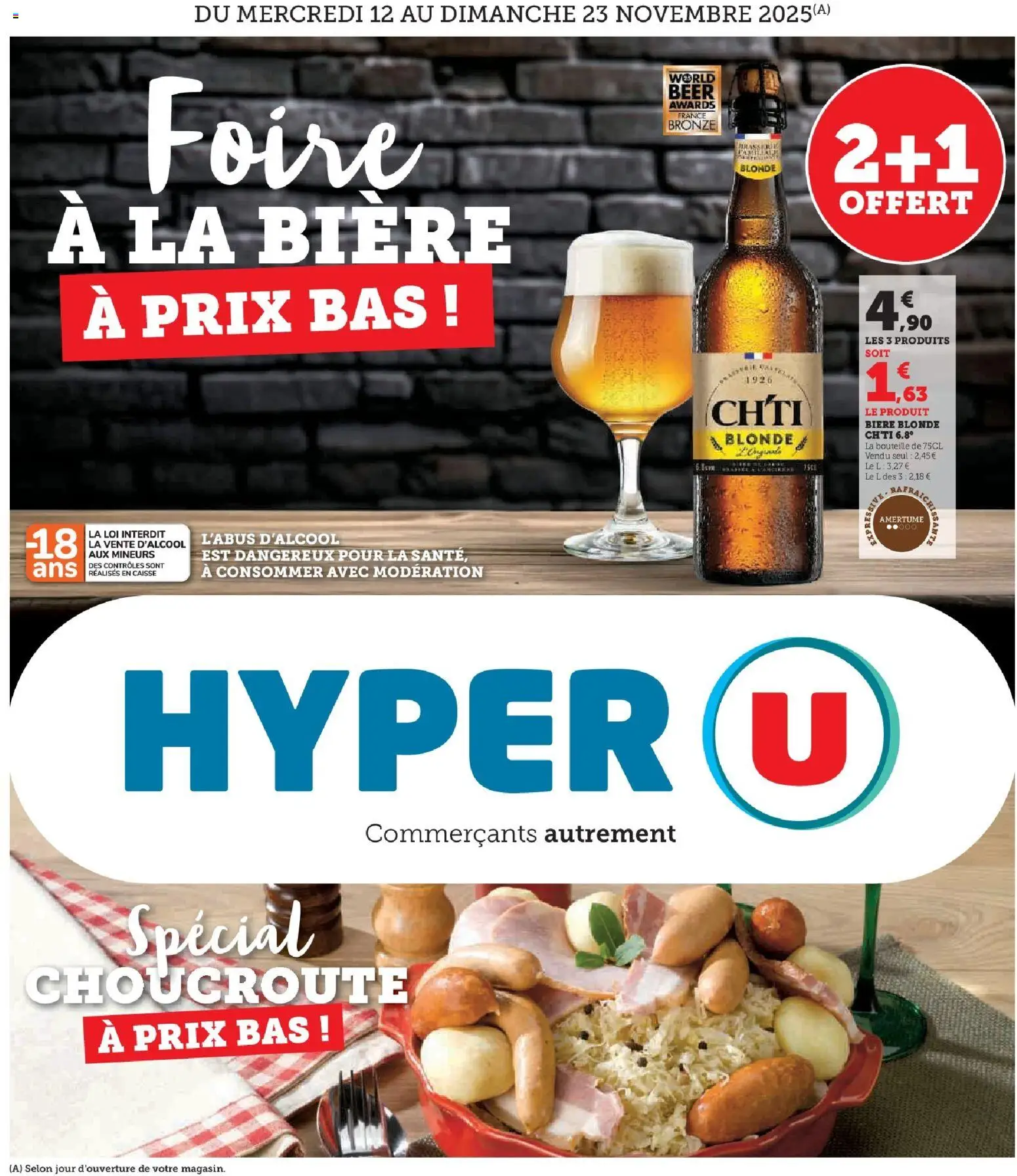 {H1} | Page: 1 | Produits: Bière blonde, Bière
