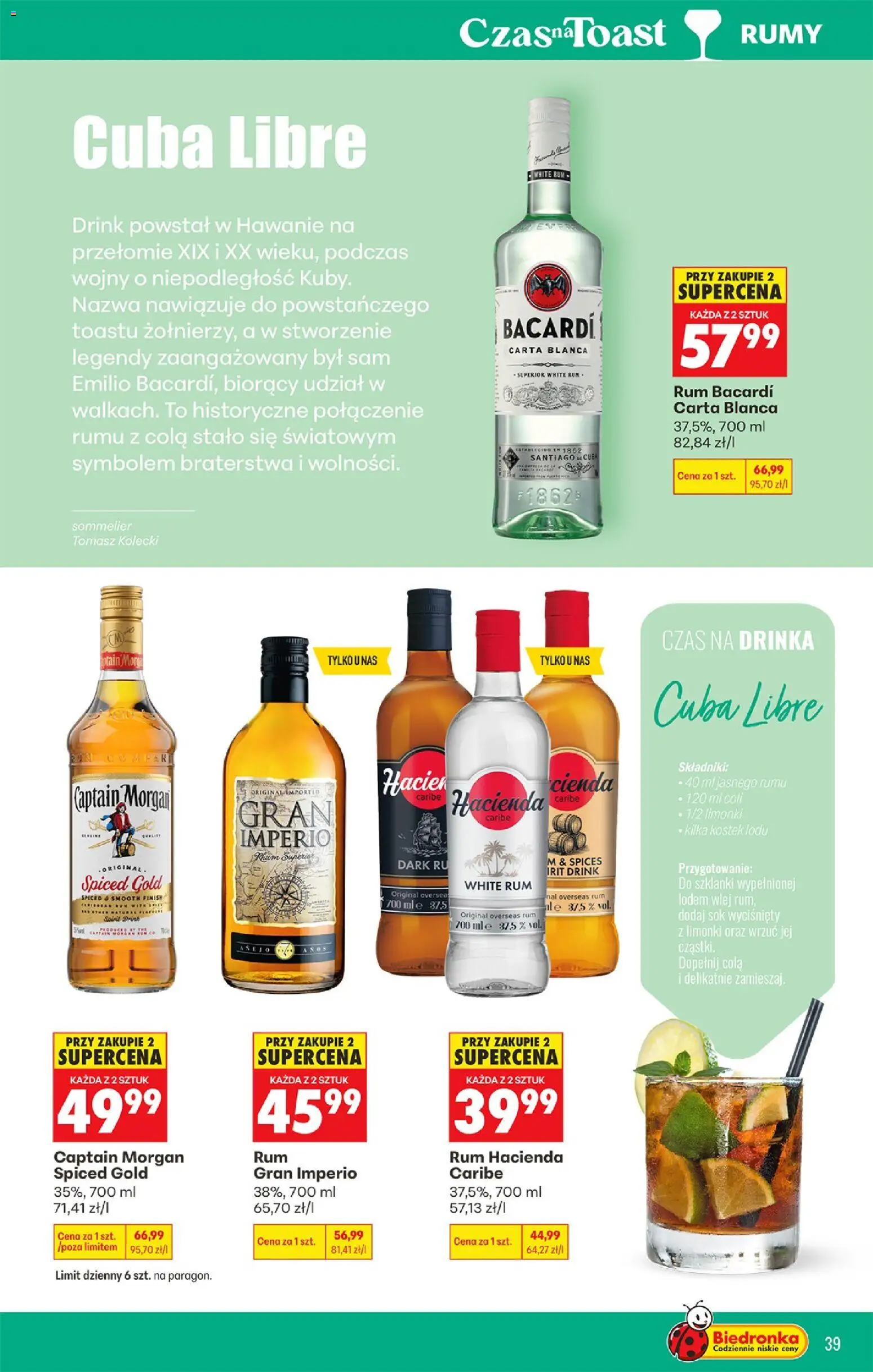 Biedronka gazetka - Czas na toast od 20.04.2026 | Strona: 39