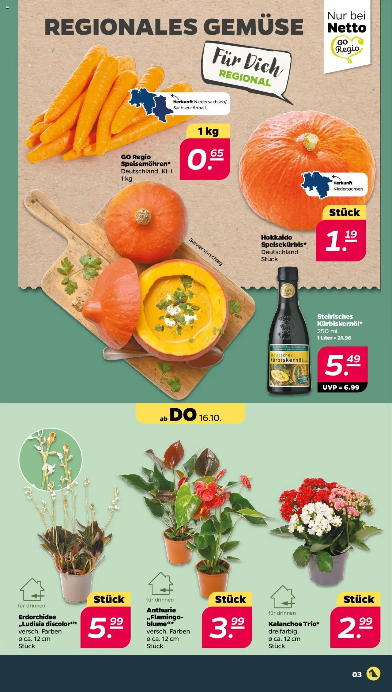 Netto Prospekt 	 – gültig ab 13.10.2025 | Seite: 3 | Produkte: Gemüse