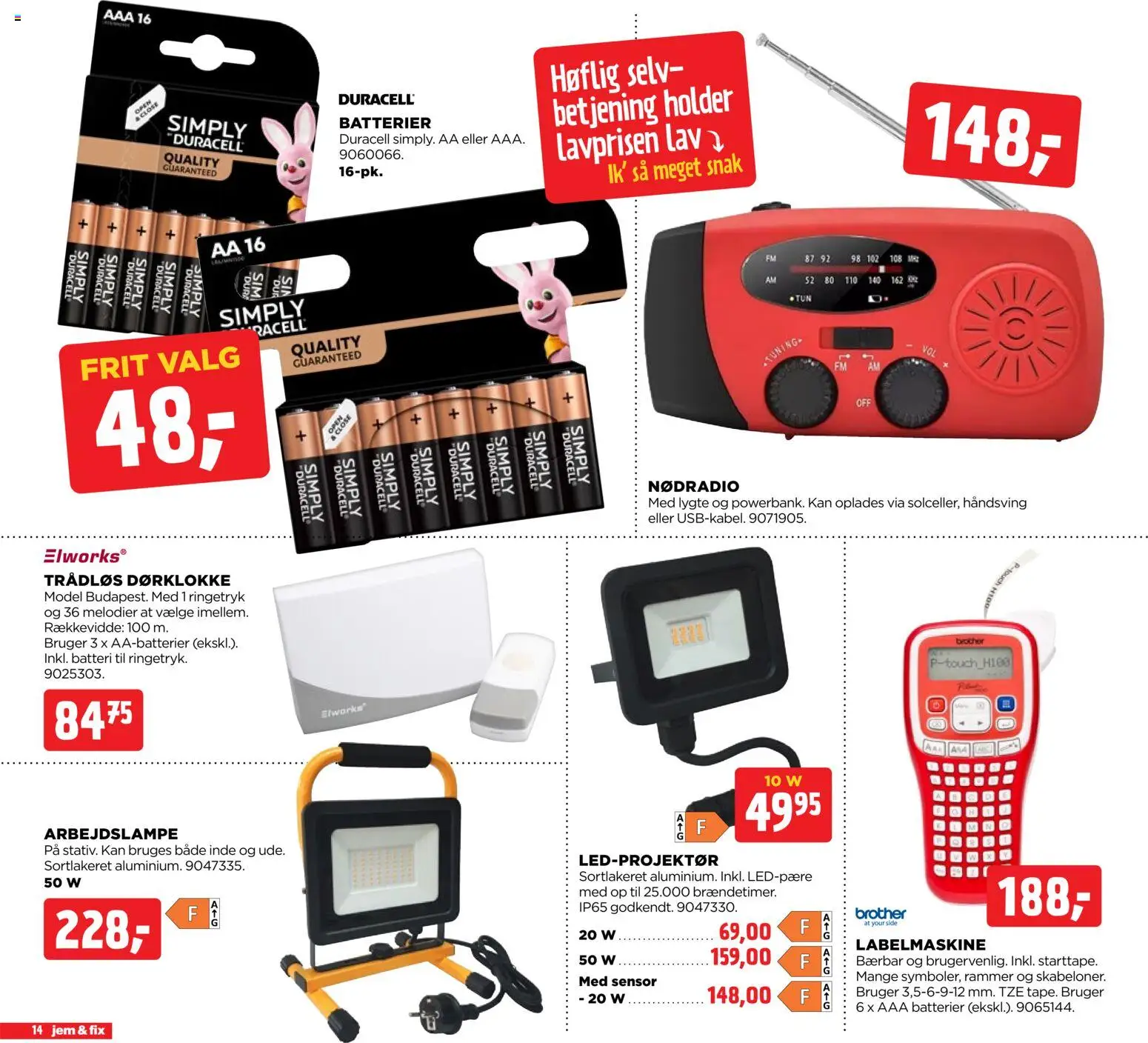 Jem & fix tilbudsavis – gyldig fra 02.11.2025 | Side: 14 | Produkter: Rammer, Batterier, Tun, Batteri