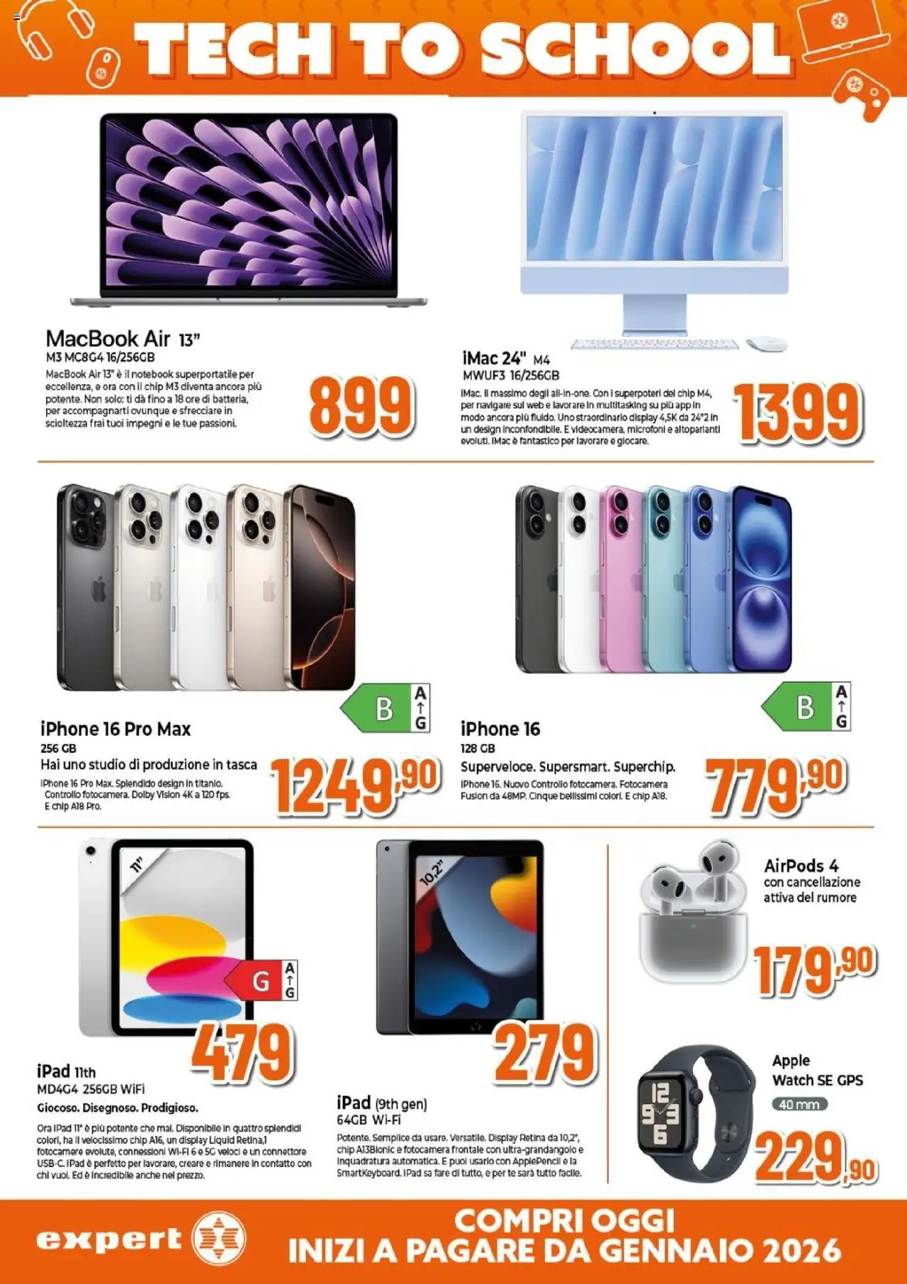 Volantino Expert del 14.08.2025 | Pagina: 7 | Prodotti: Macbook air, Iphone, Tè, Macbook