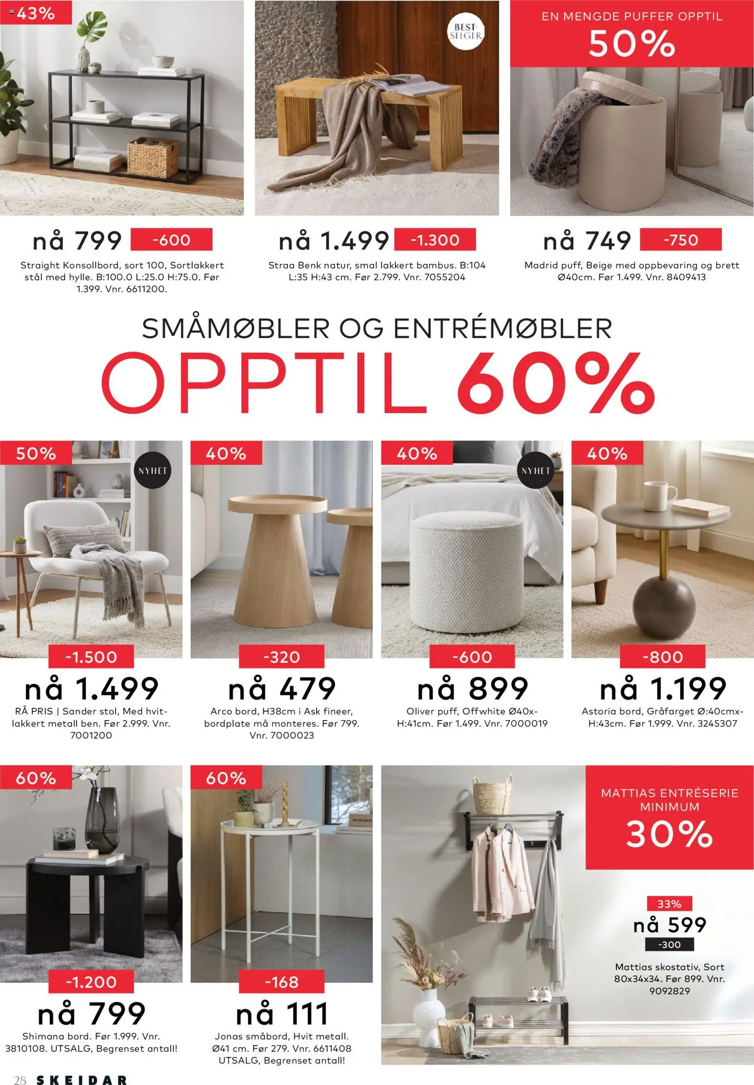 {H1} | Side: 28 | Produkter: Benk