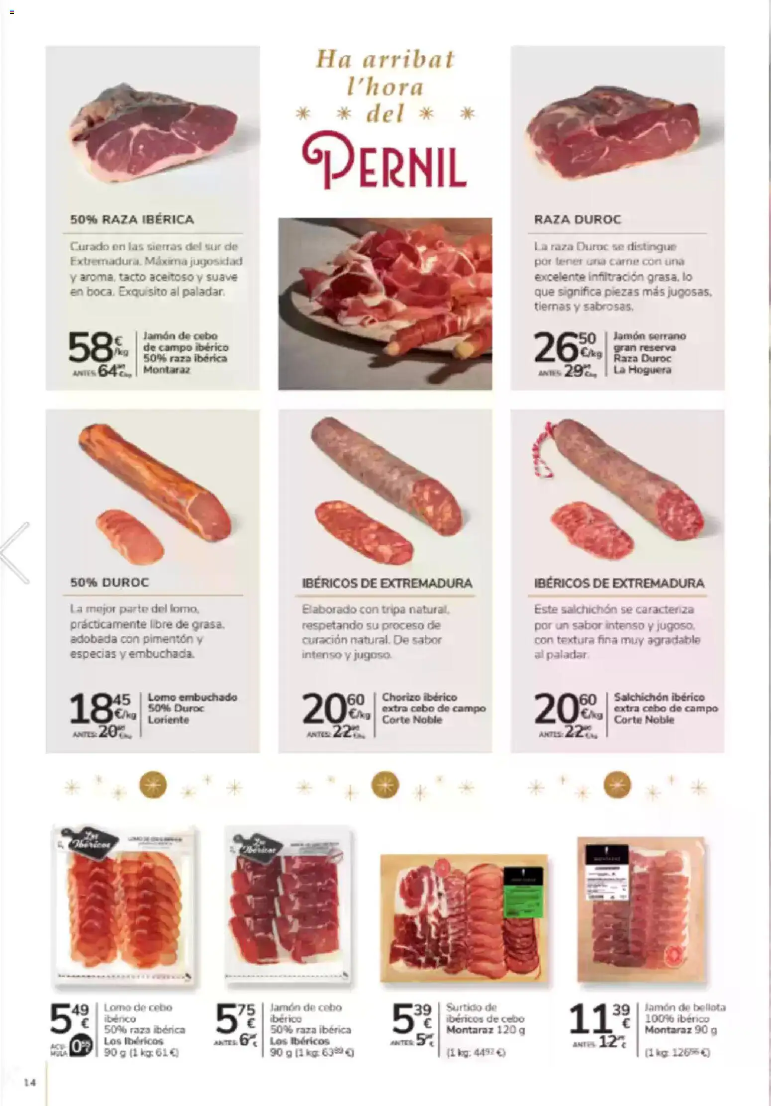 Consum folleto │ válido desde el 18.12.2025 | Página: 14 | Productos: Jamón serrano, Jamón