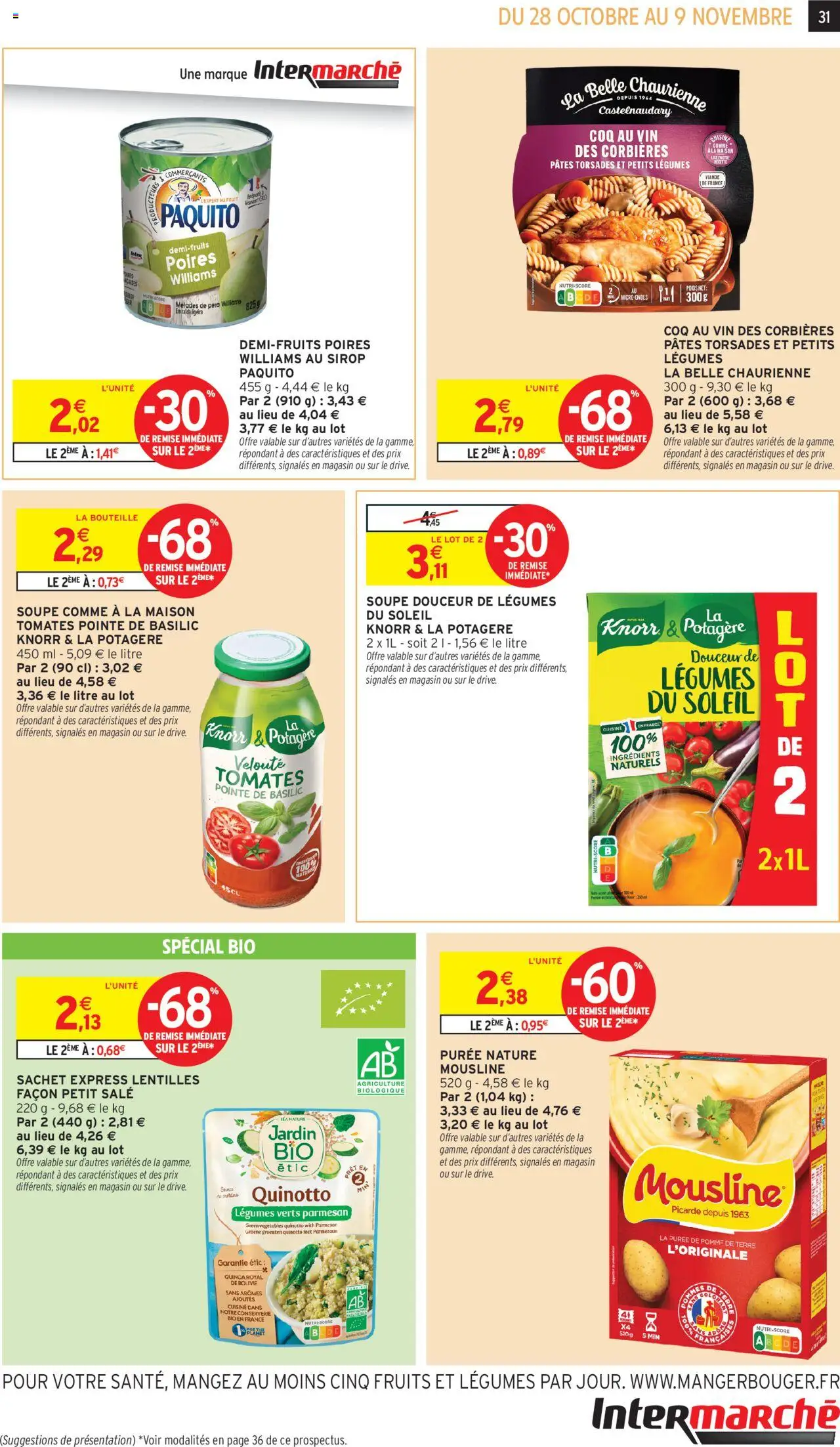 {H1} | Page: 19 | Produits: Soupe, Poids, Tomates, Pâtes