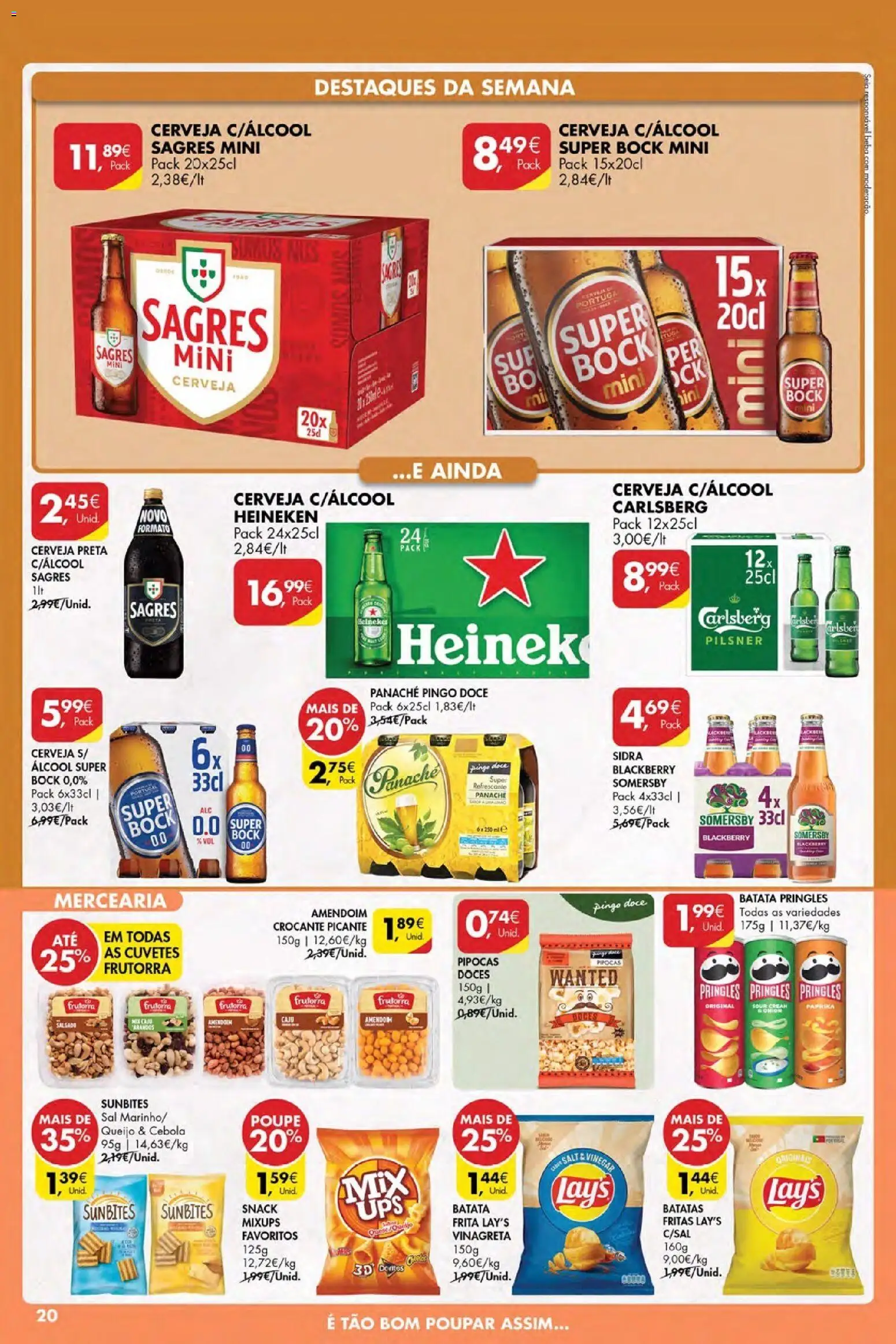 Pingo Doce Poupe Esta Semana Açores │ válido de 23.04.2026 | Página: 20 | Produtos: Batata, Sal, Queijo, Cerveja