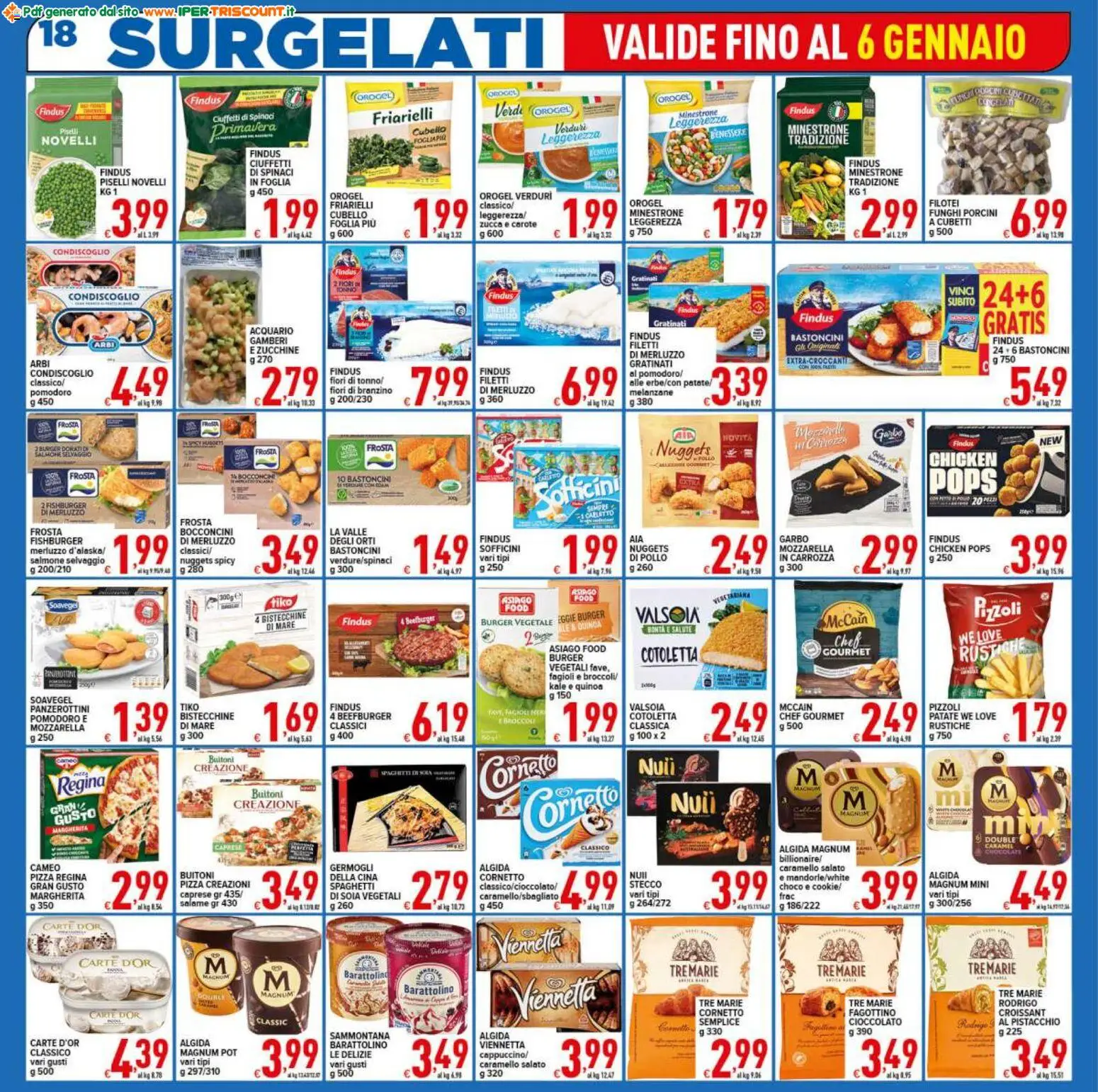 Volantino Ipertriscount del 27.12.2025 | Pagina: 18 | Prodotti: Salame, Mozzarella, Zucca, Broccoli