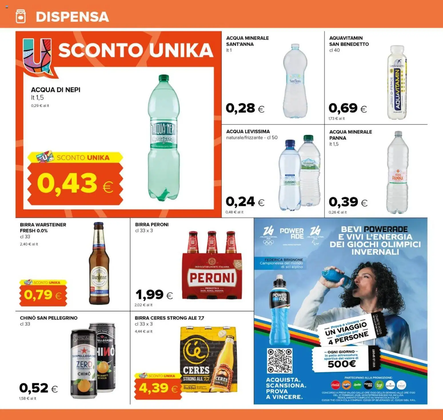 Volantino Oasi del 03.01.2026 | Pagina: 14 | Prodotti: Birra, Panna, Acqua, Ceres