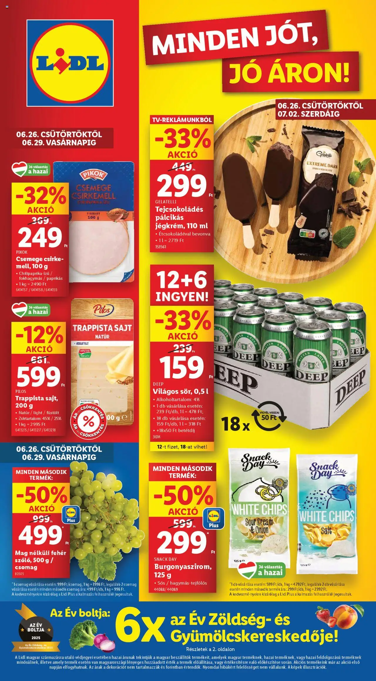 Lidl akciós ujság - amely érvényes a következő dátumtól: 26.06.2025 | Oldal: 1