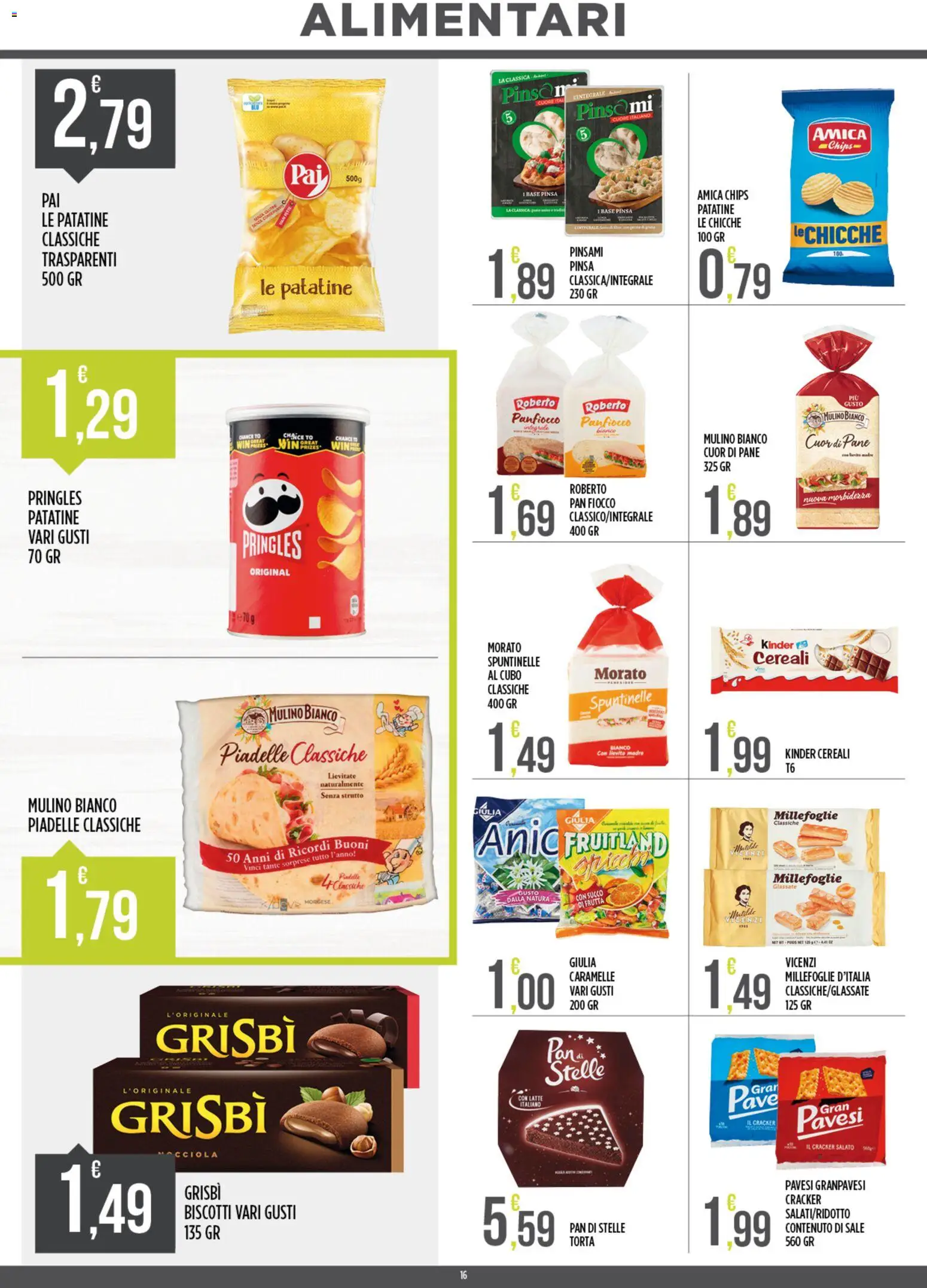 Volantino Euroesse del 09.03.2026 | Pagina: 16 | Prodotti: Pane, Caramelle, Cereali, Torta