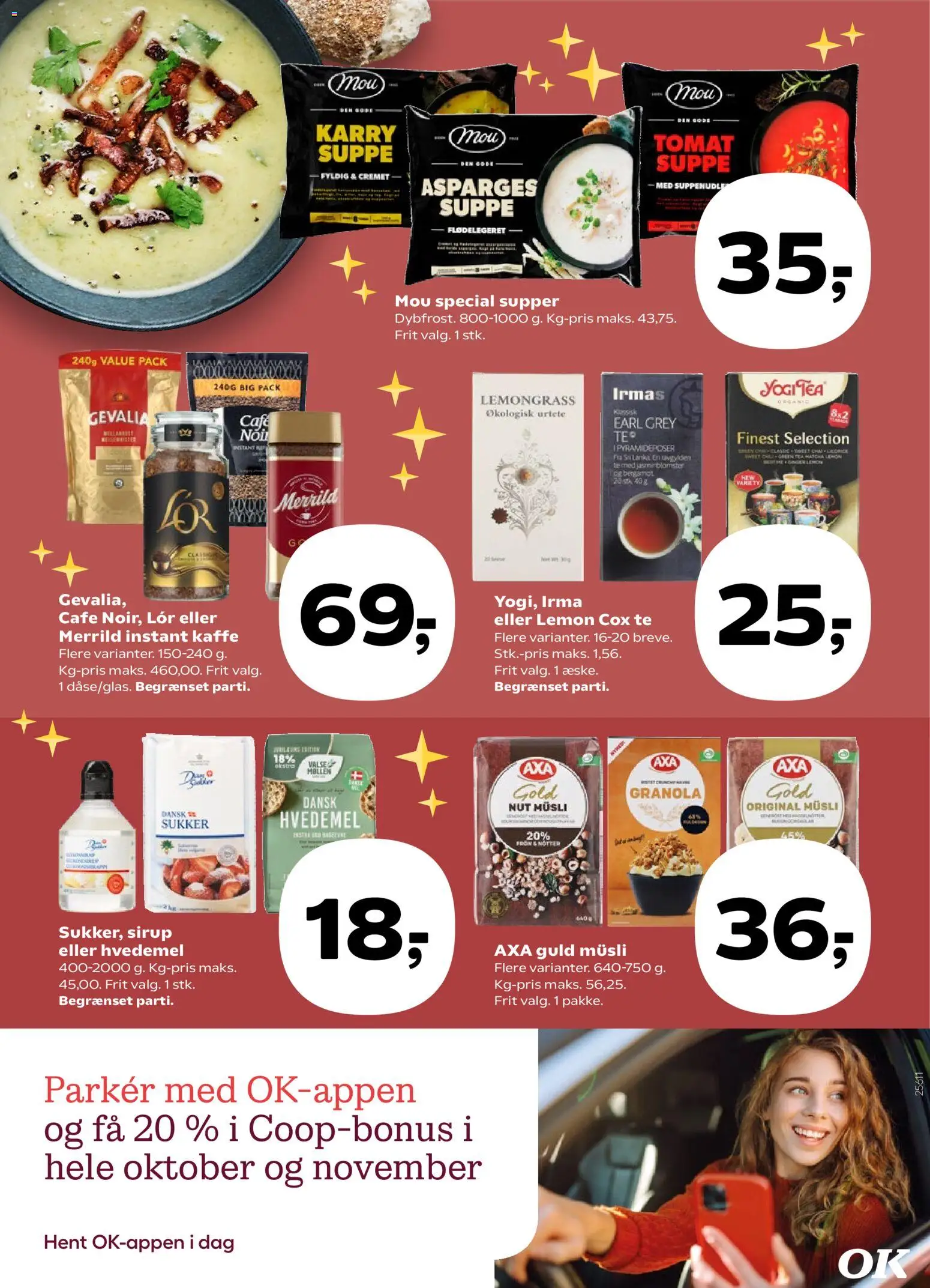 Super Brugsen tilbudsavis – gyldig fra 31.10.2025 | Side: 23 | Produkter: Karry, Hvedemel, Sukker, Instant Kaffe