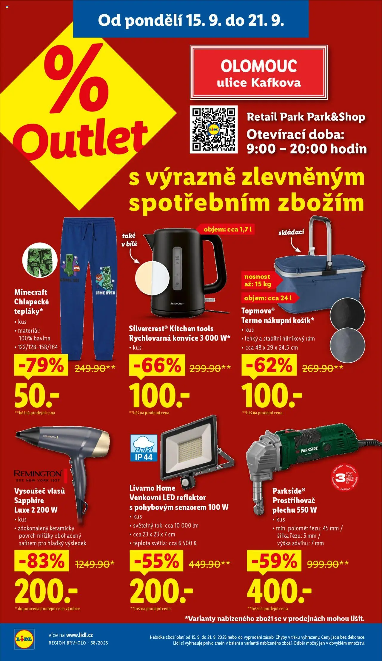 Lidl leták od 15.09.2025 | Strana: 7 | Produkty: Rychlovarná konvice, Vysoušeč vlasů, LED reflektor, Reflektor