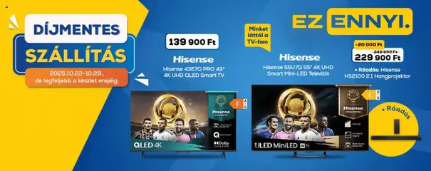 Euronics Akciós újság - amely érvényes a következő dátumtól: 22.10.2025