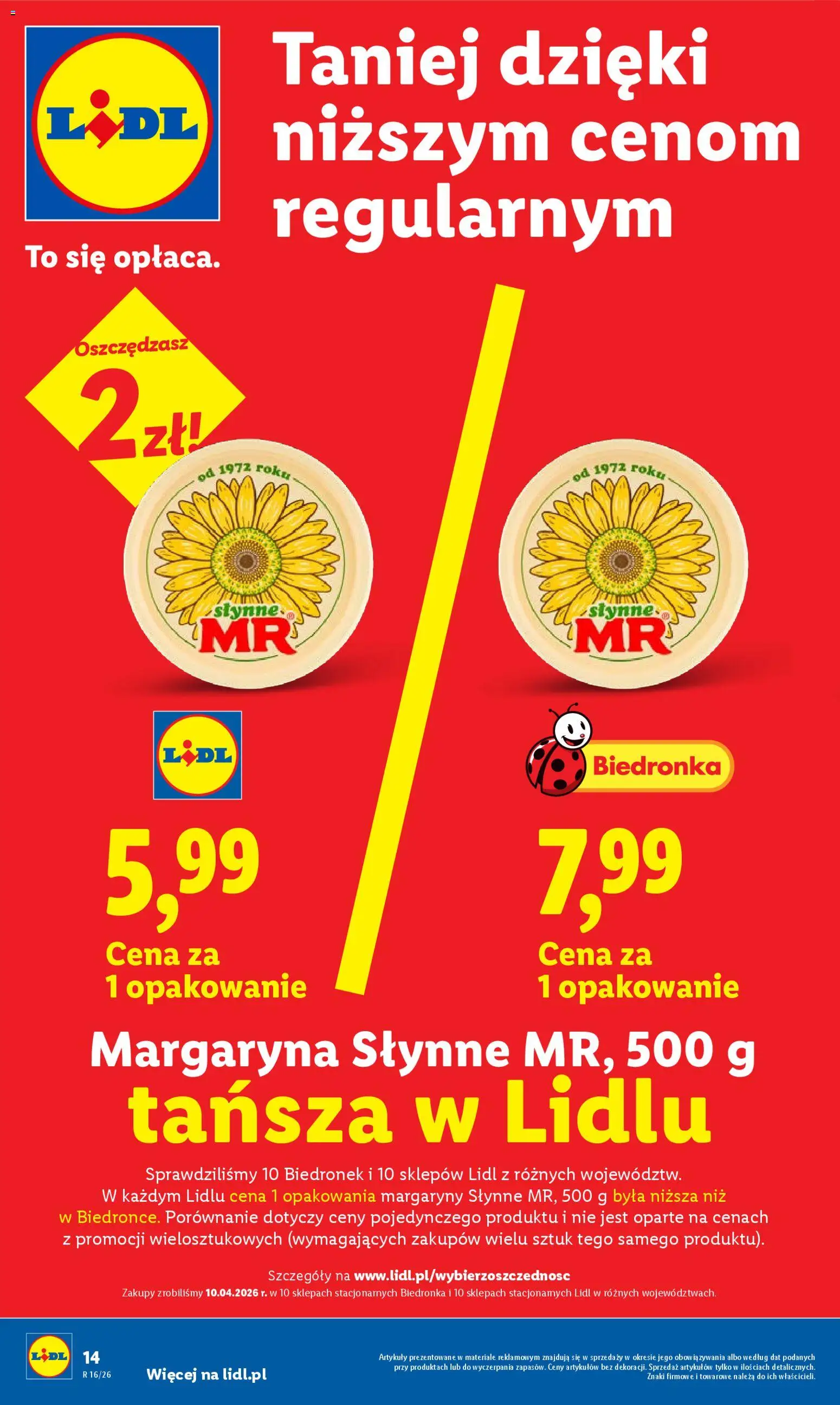 Lidl gazetka od 16.04.2026 | Strona: 14 | Produkty: Margaryna