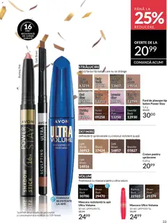 Ofertele Avon valabile de la 01.01.2026 | Pagină: 35 | Produse: Mascara, Fard de pleoape, Apă