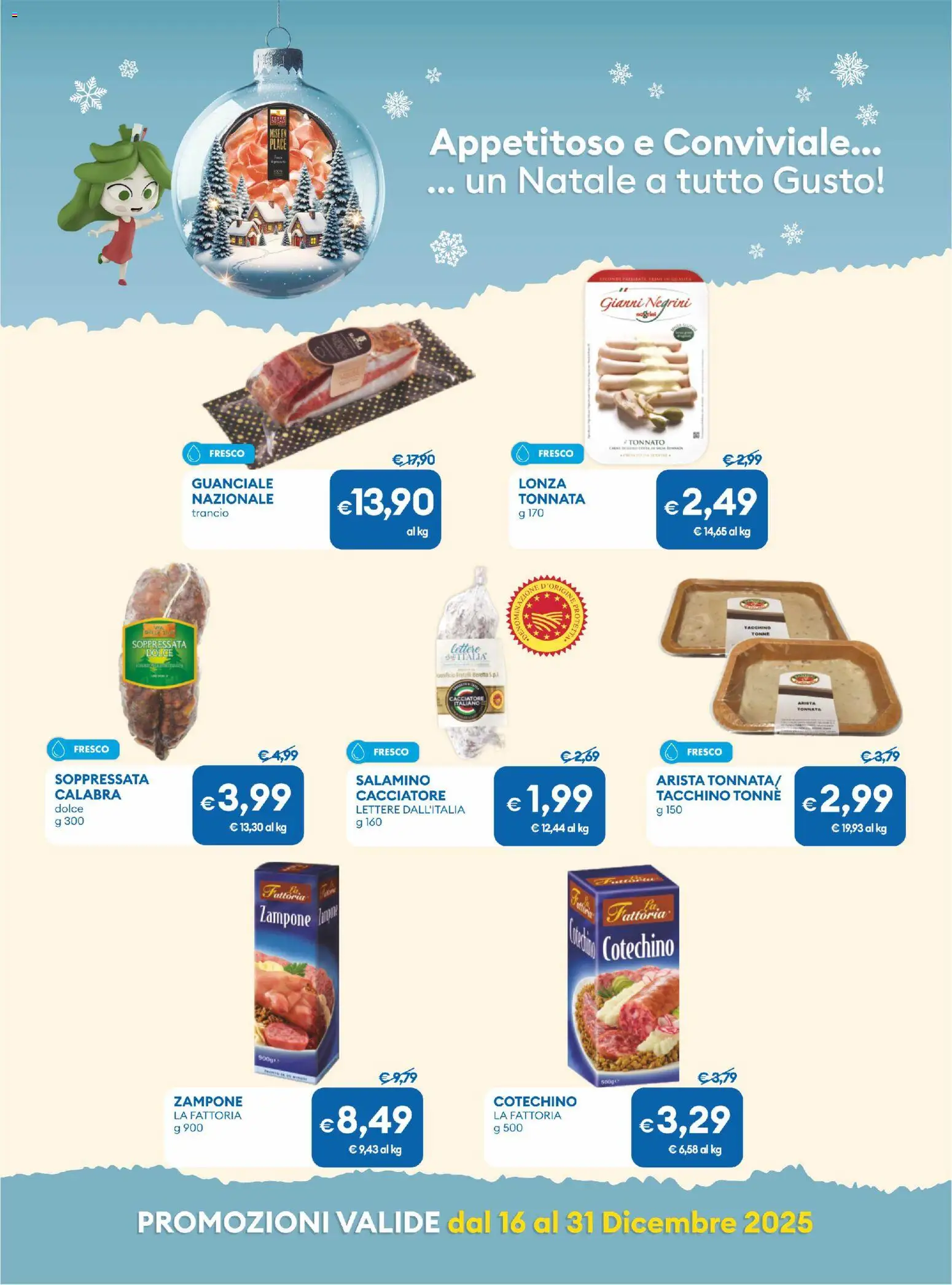 Volantino MD Discount del 16.12.2025 | Pagina: 11 | Prodotti: Tacchino, Cotechino, Guanciale