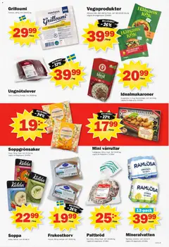 Pekås erbjudanden - Förhandsvisning av reklamblad från butik Pekås aktuell från 16.03.2026 | Sida: 3 | Produkter: Vegoburgare, Grillost, Mineralvatten, Potatis