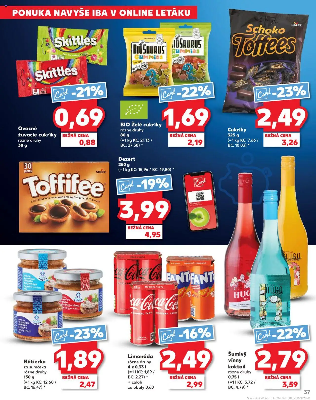 Nové Kaufland akcie – leták je platný od 25.09.2025 | Strana: 37 | Produkty: Toffifee, Cukríky, Fanta