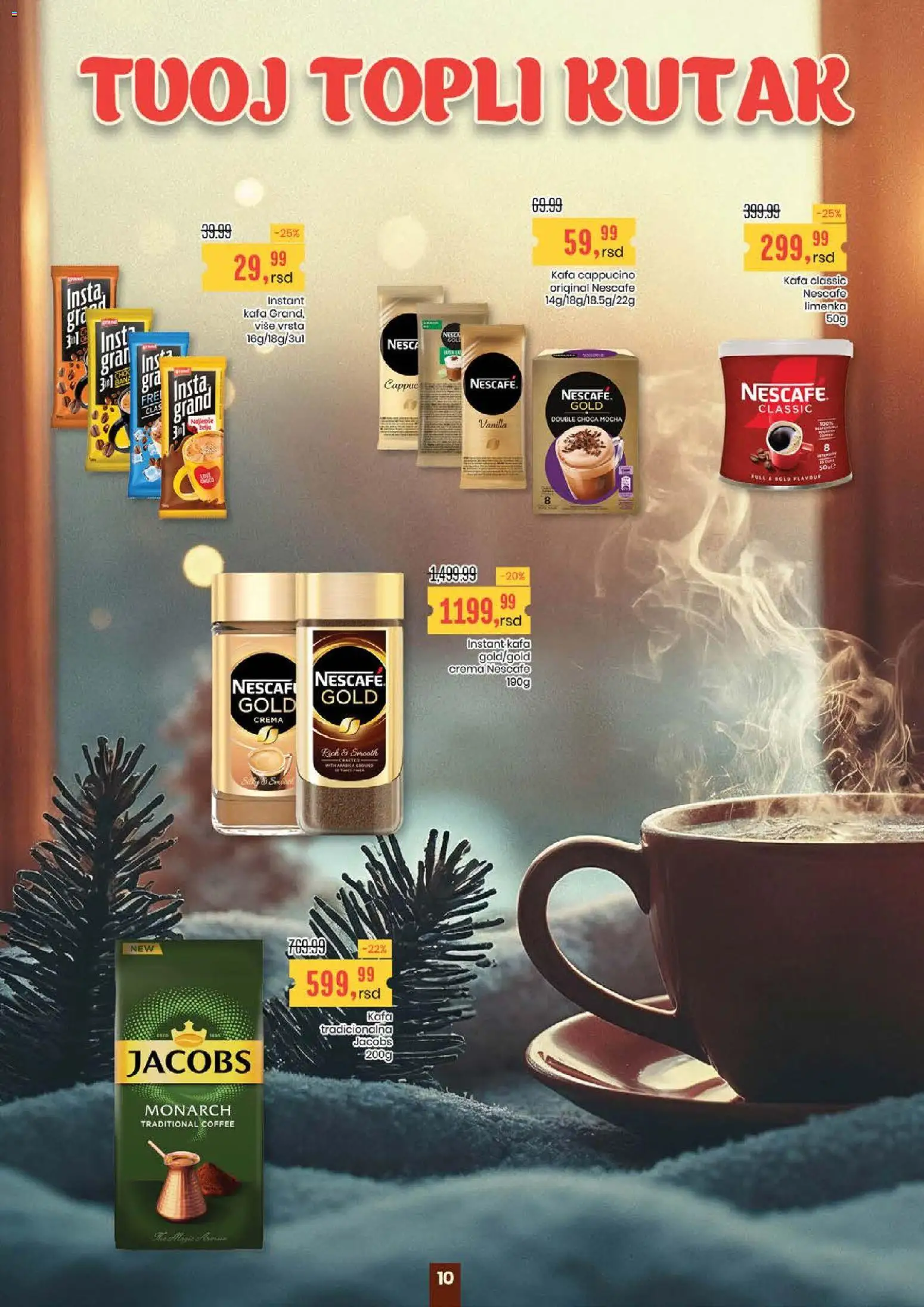 Aroma Market katalog - važi od 22.01.2026 | Strana: 10 | Proizvode: Instant kafa, Kafa, Nescafé