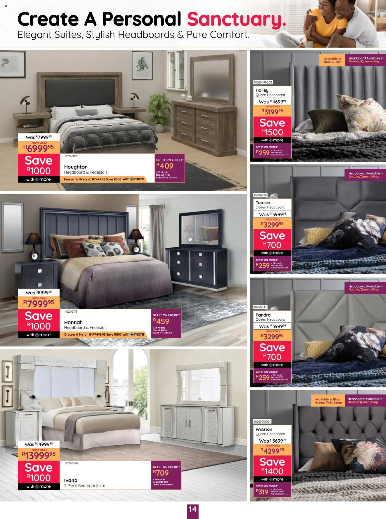 New Bradlows catalogue – valid from 29.12.2025 | Page: 14 | Products: Headboard, Mirror