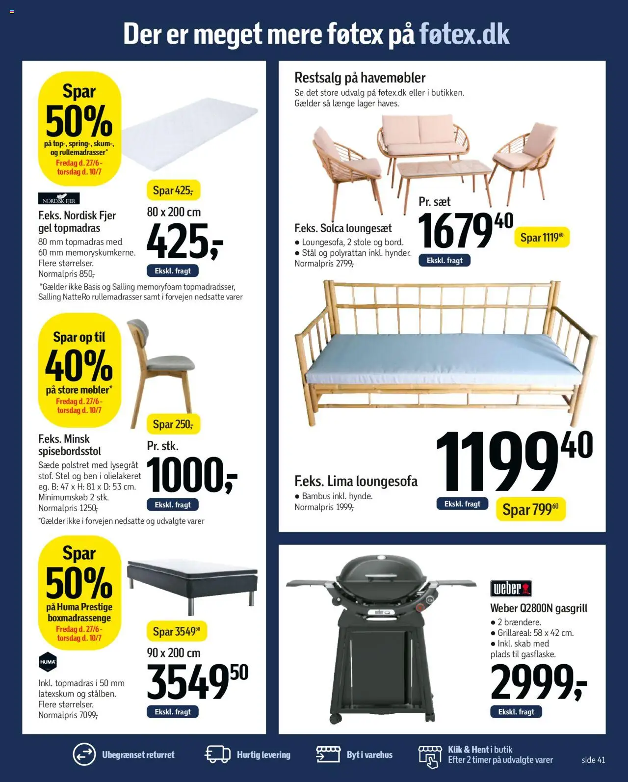 Føtex Tilbudsavis gyldig fra 27.06.2025 | Side: 68 | Produkter: Sofa, Skab, Havemøbler, Loungesæt