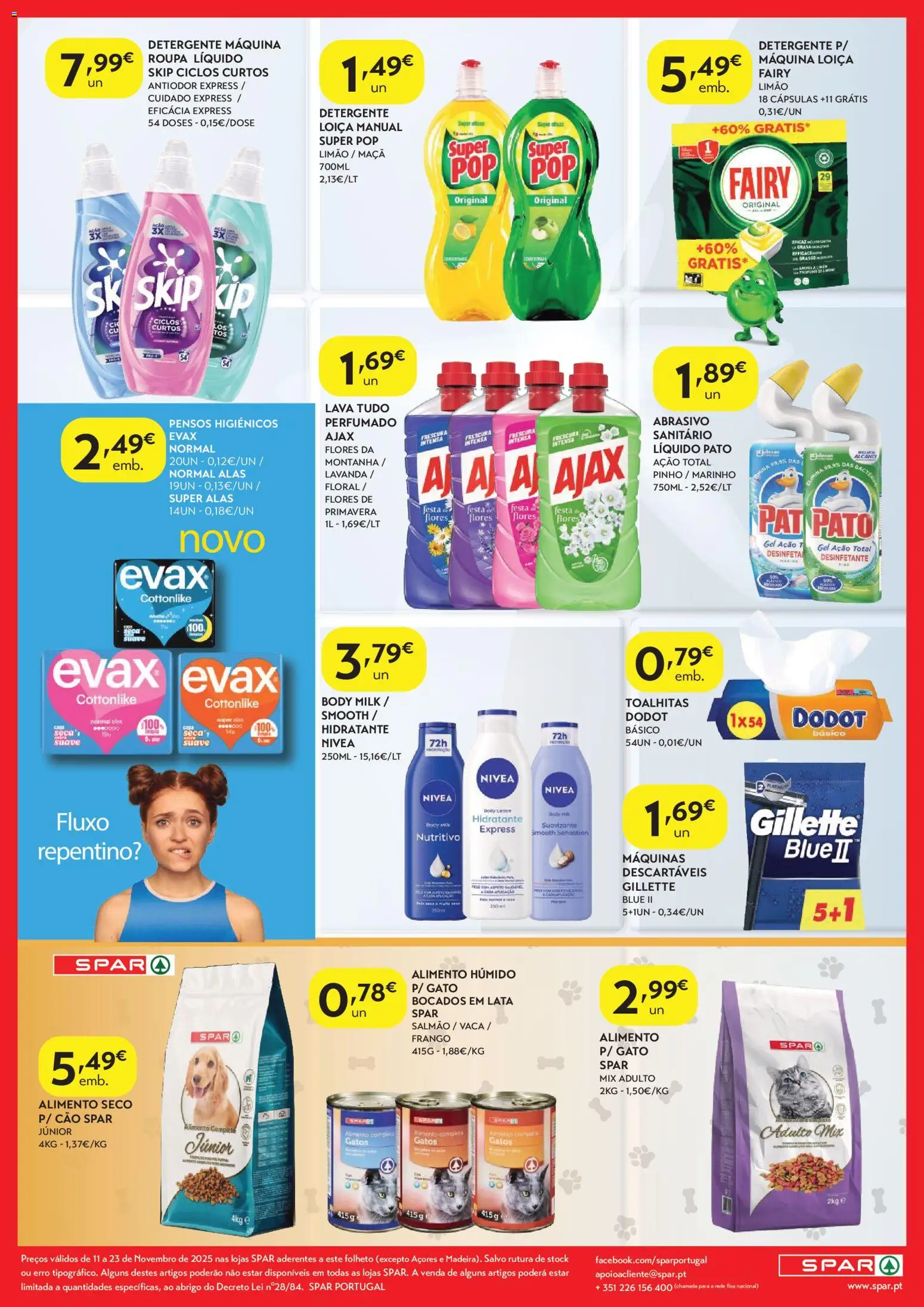 Spar - folheto │ válido de 11.11.2025 | Página: 8 | Produtos: Flores, Pensos higiénicos, Frango, Salmão